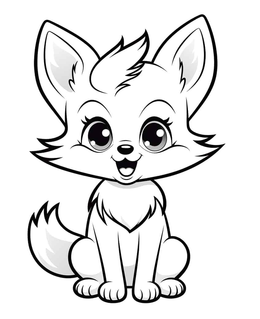 190+ Fox Coloring Pages Printable 90