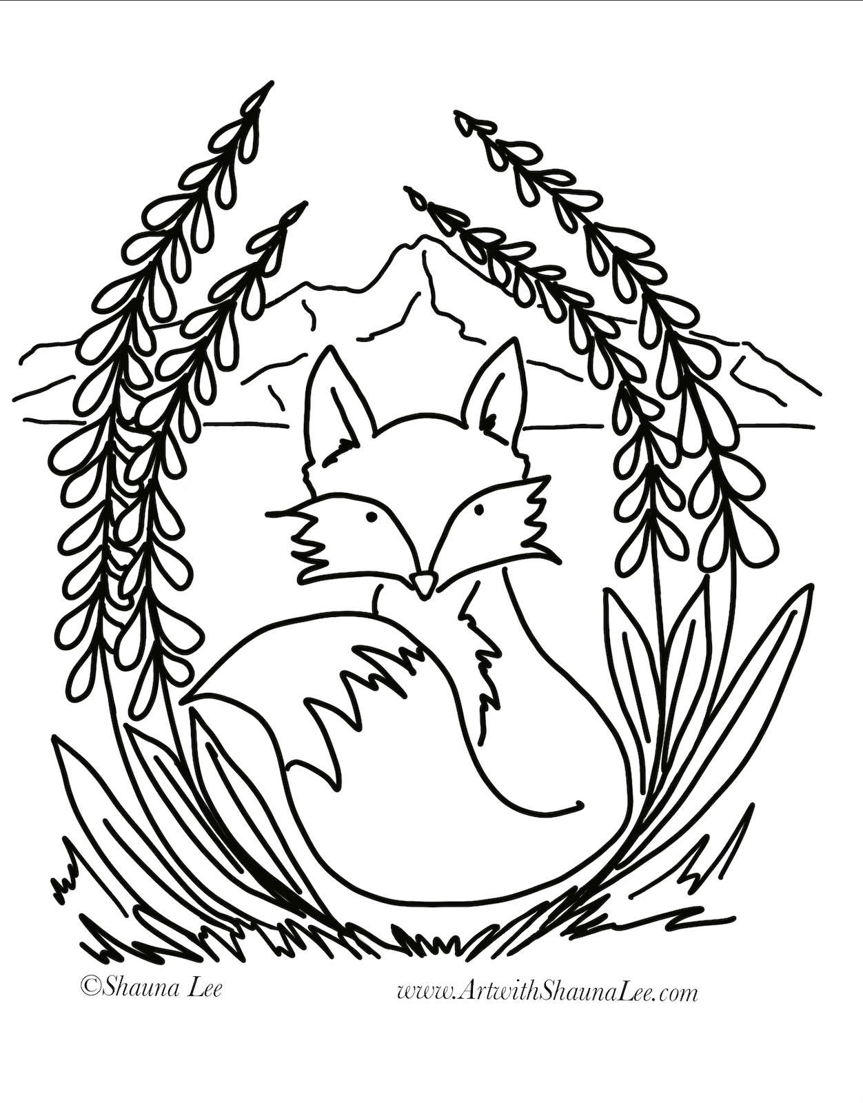 190+ Fox Coloring Pages Printable 98