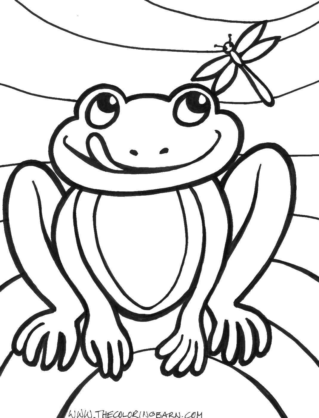 190+ Frog Coloring Page Designs 10