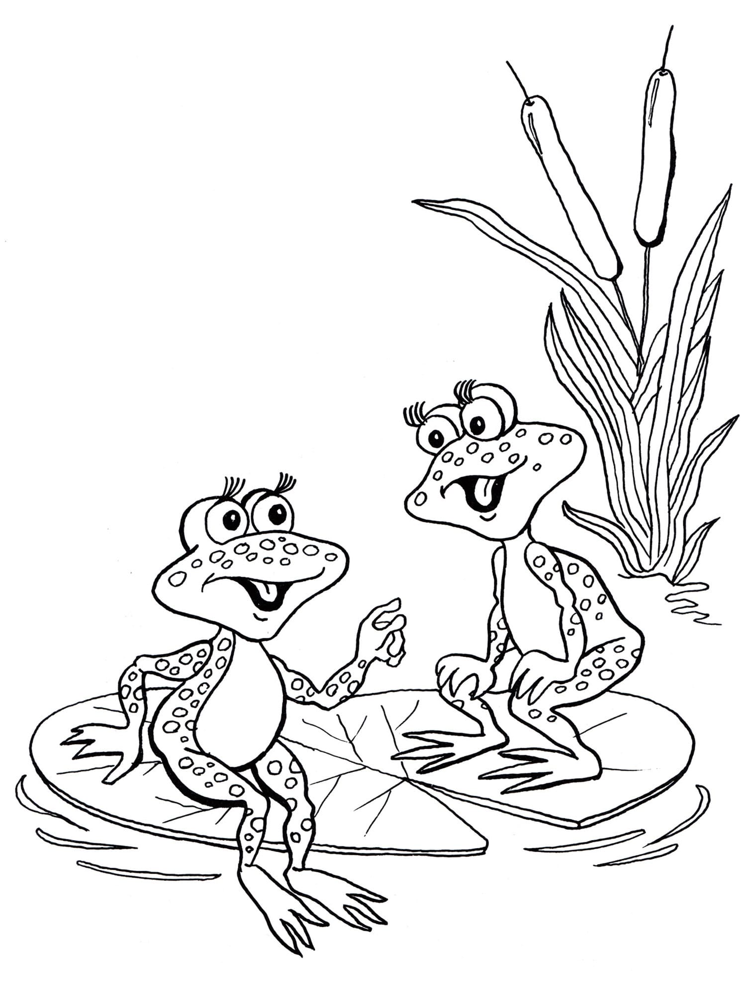 190+ Frog Coloring Page Designs 102