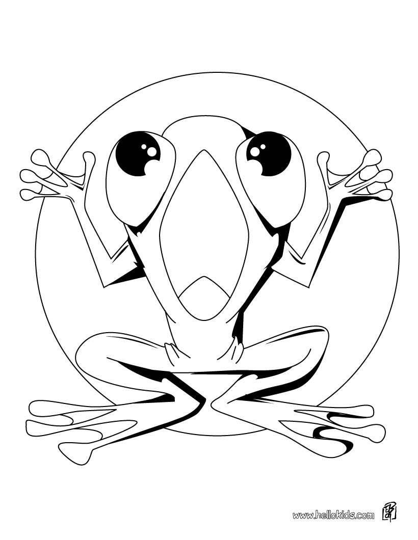 190+ Frog Coloring Page Designs 103