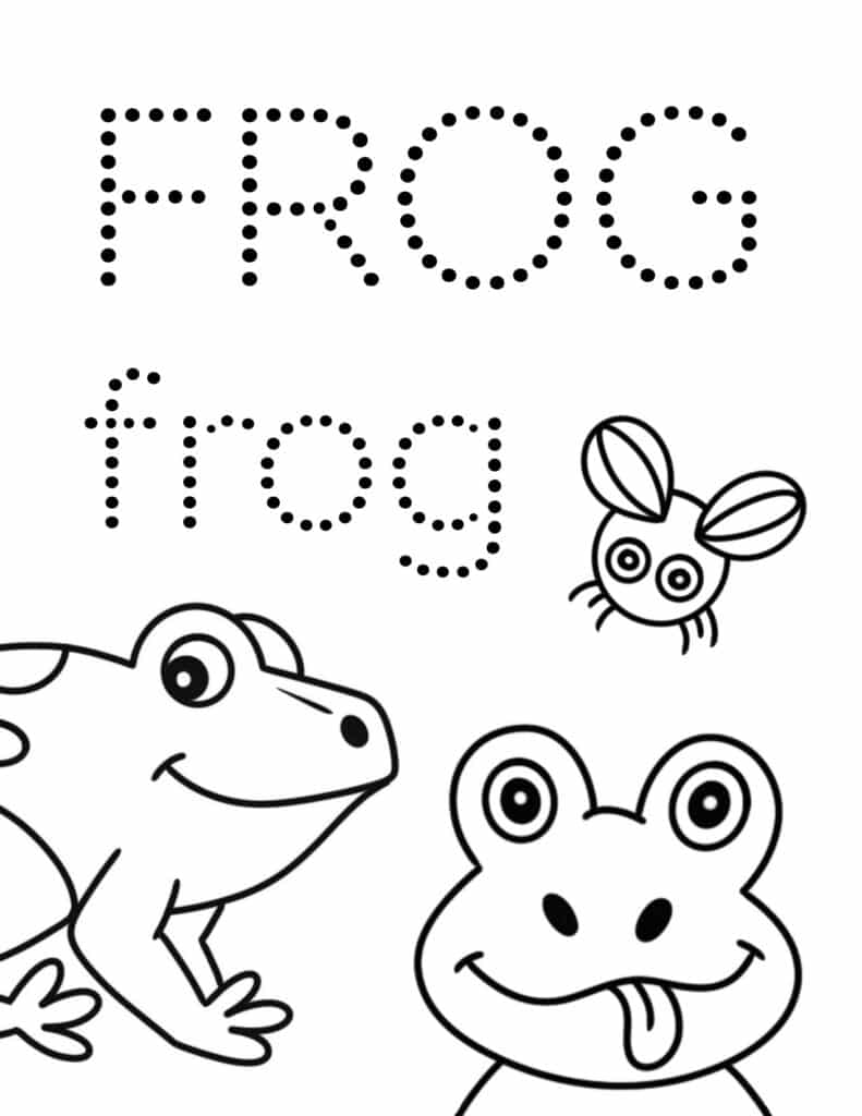 190+ Frog Coloring Page Designs 118