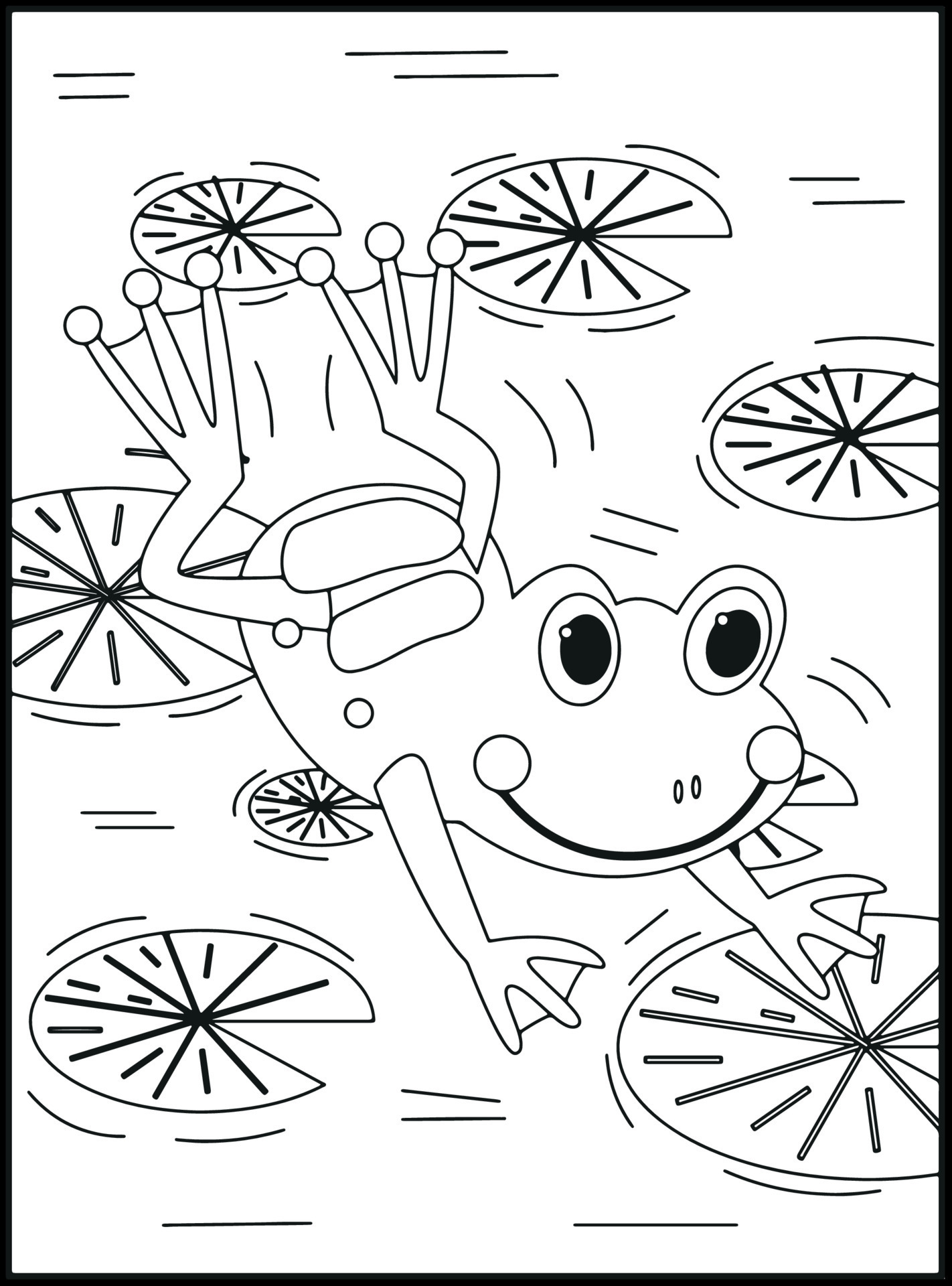 190+ Frog Coloring Page Designs 122