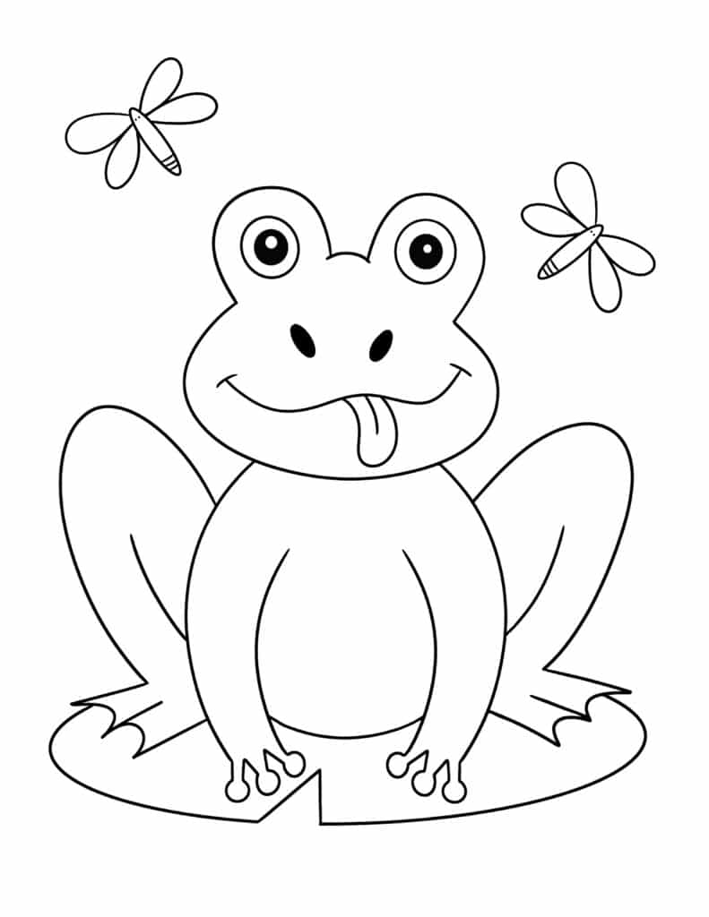 190+ Frog Coloring Page Designs 125