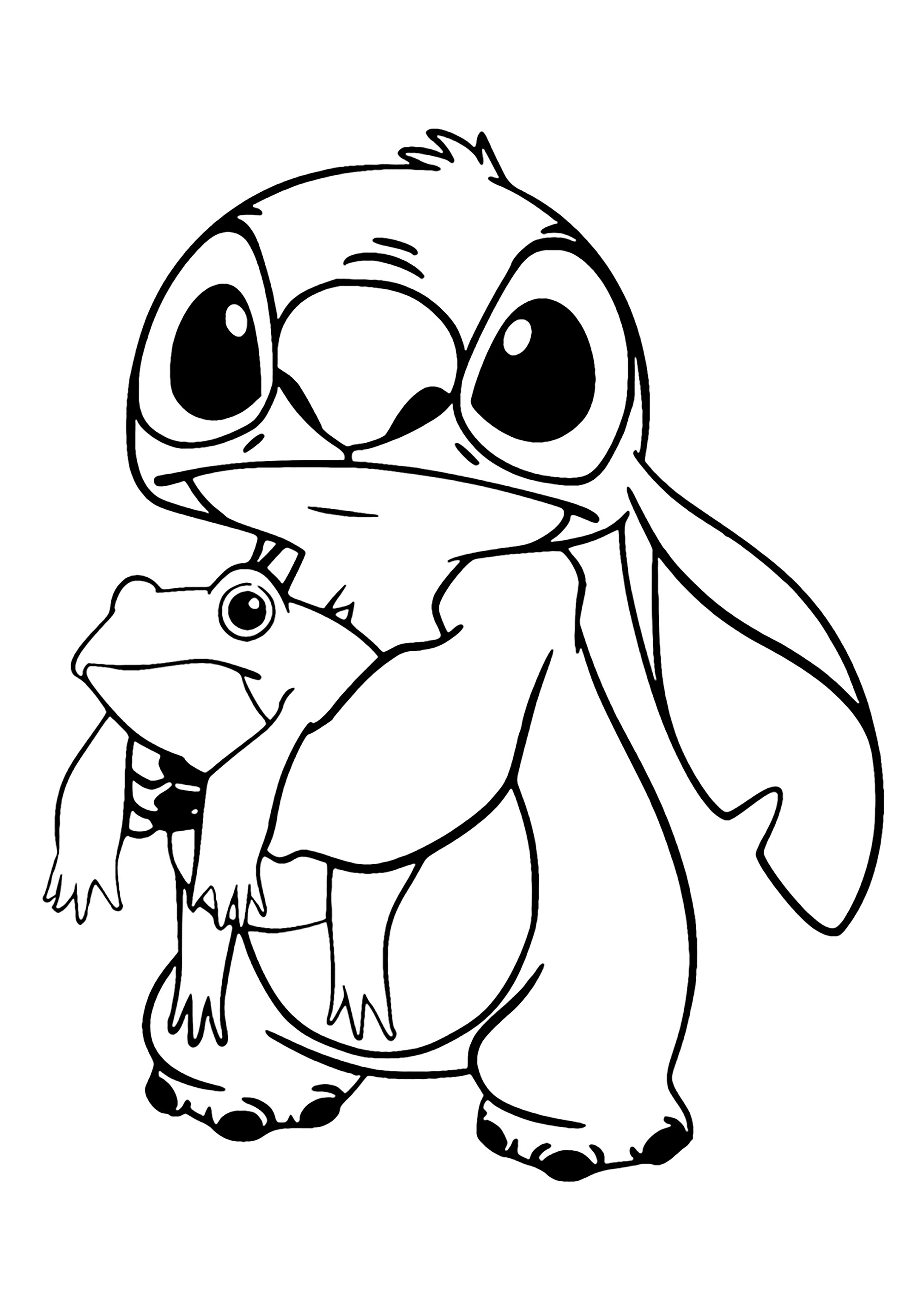 190+ Frog Coloring Page Designs 134