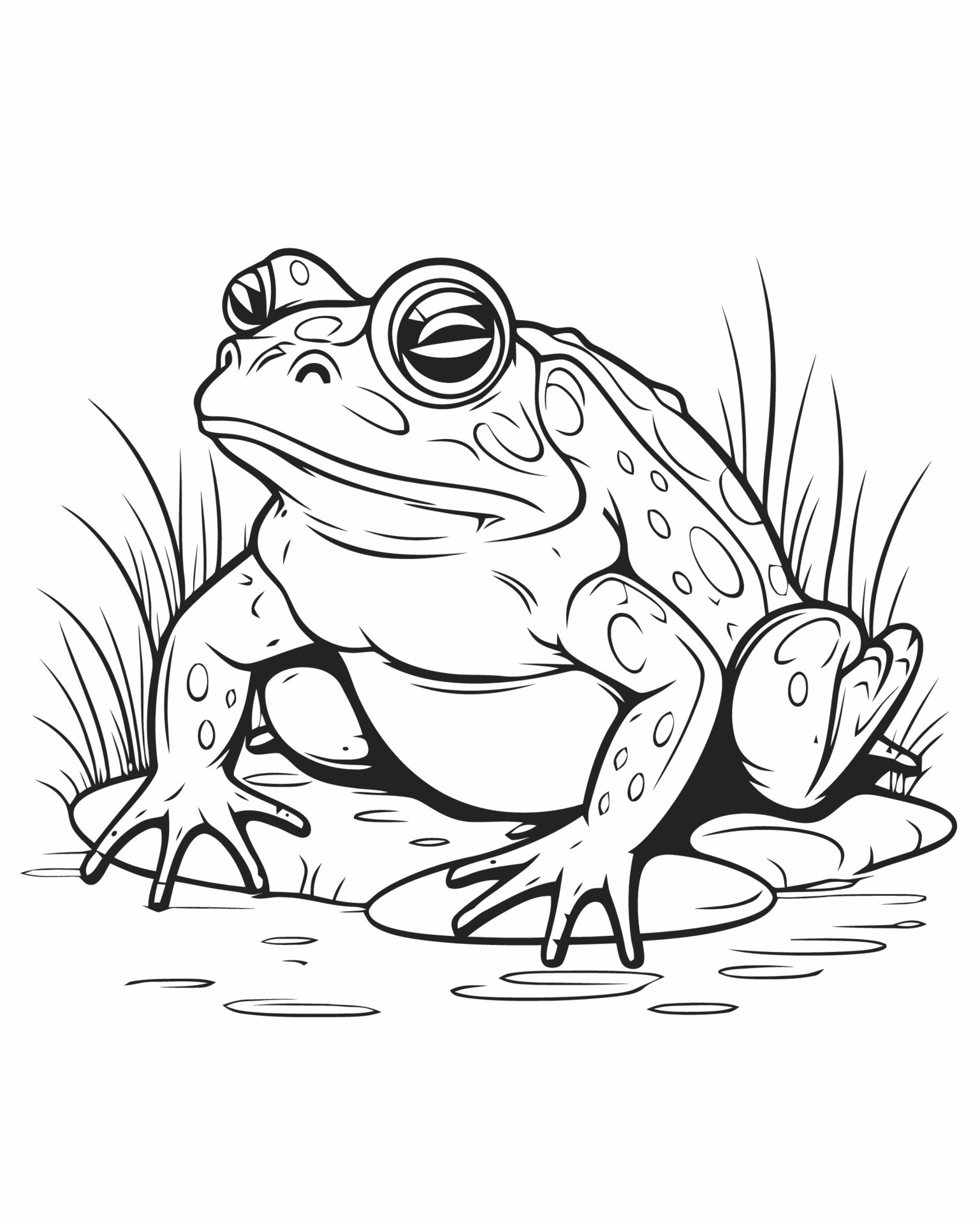 190+ Frog Coloring Page Designs 137