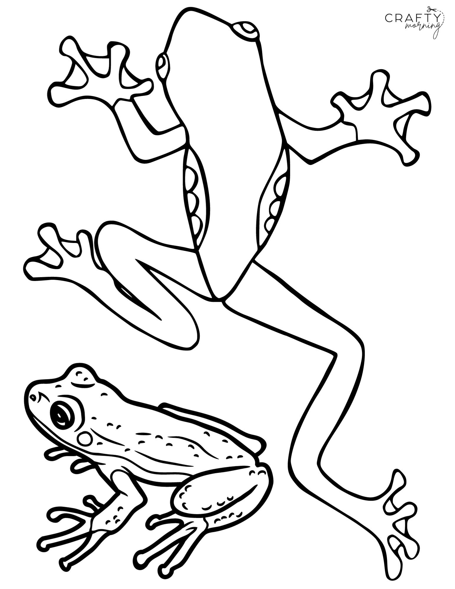 190+ Frog Coloring Page Designs 14