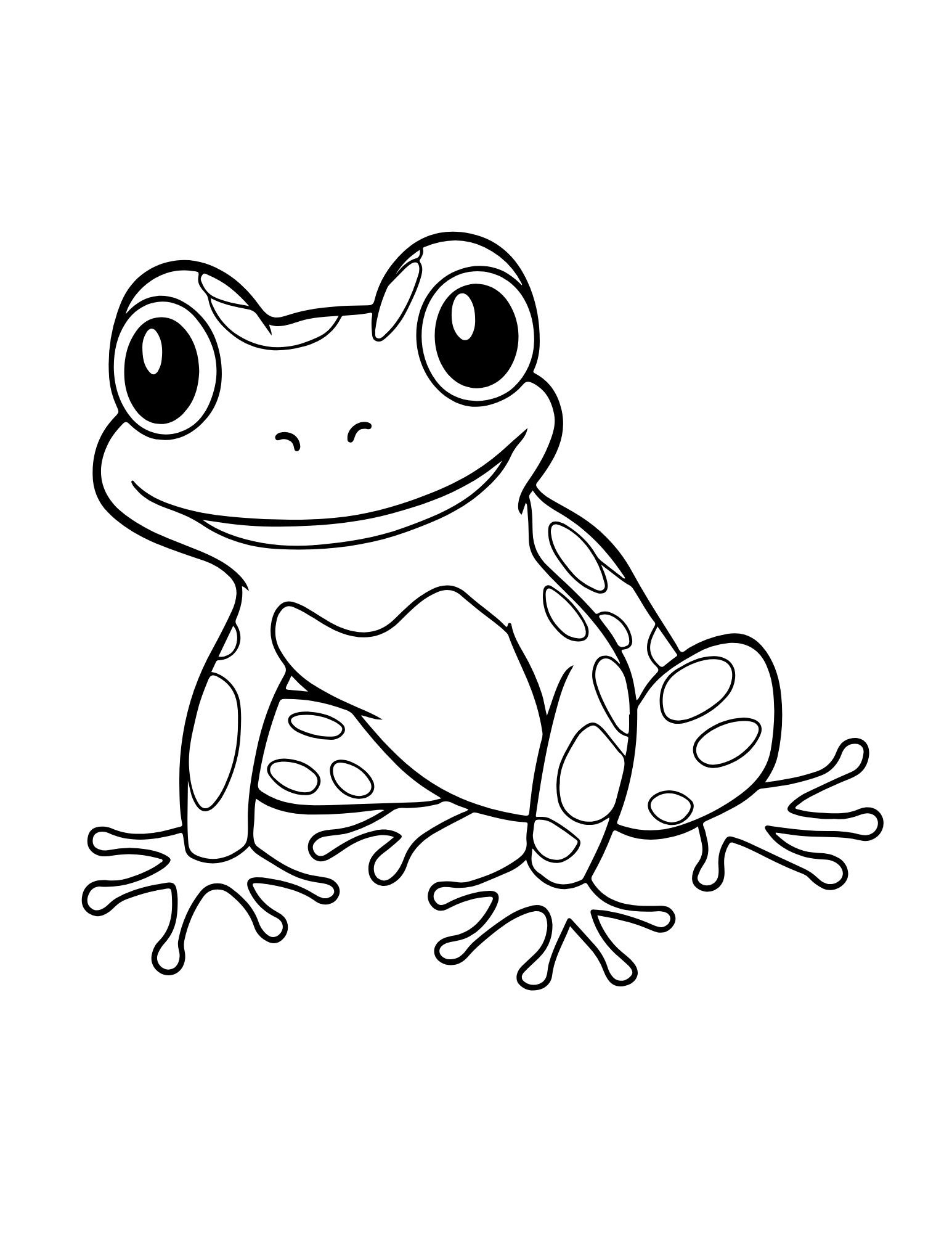 190+ Frog Coloring Page Designs 140