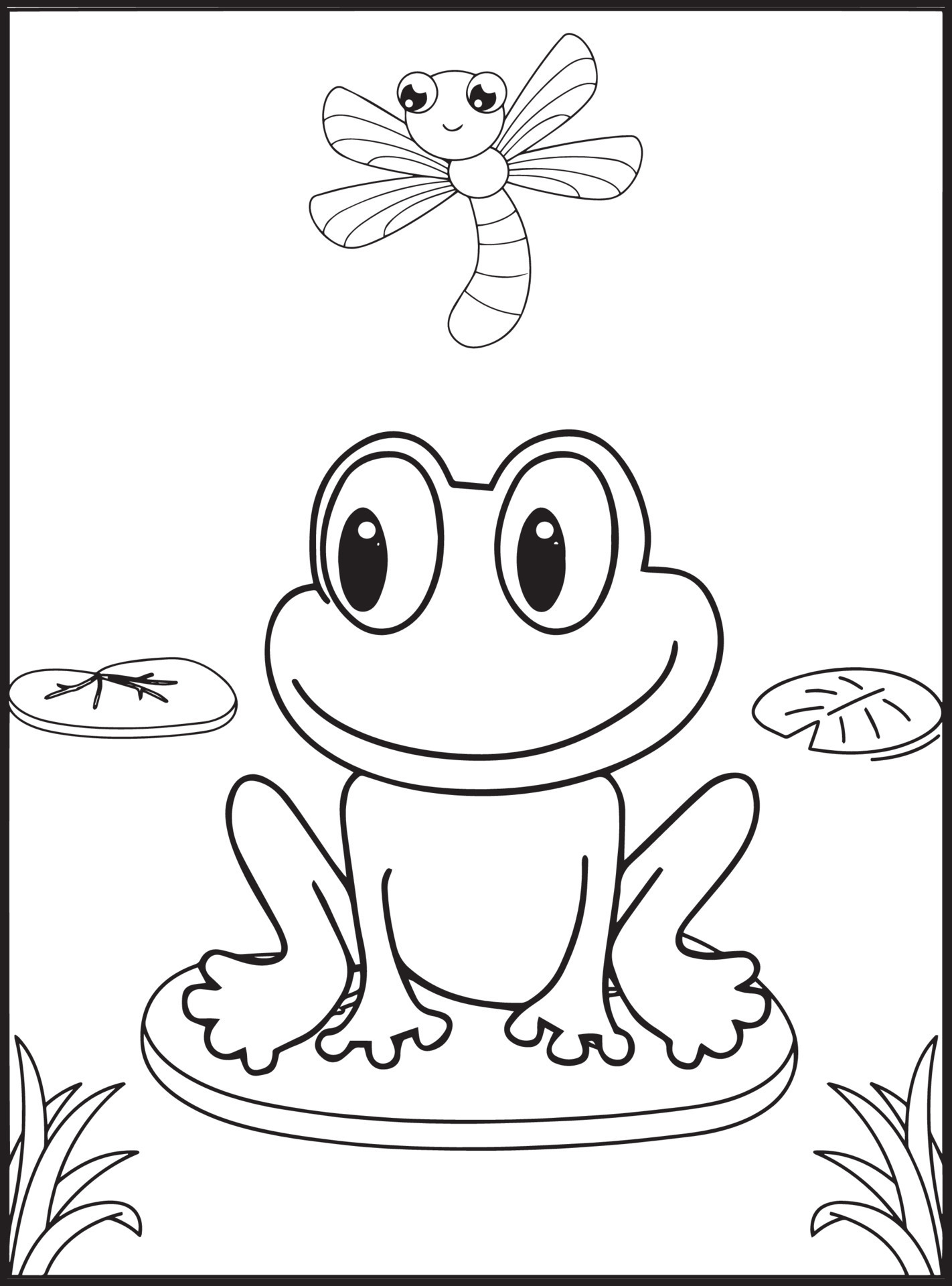 190+ Frog Coloring Page Designs 146