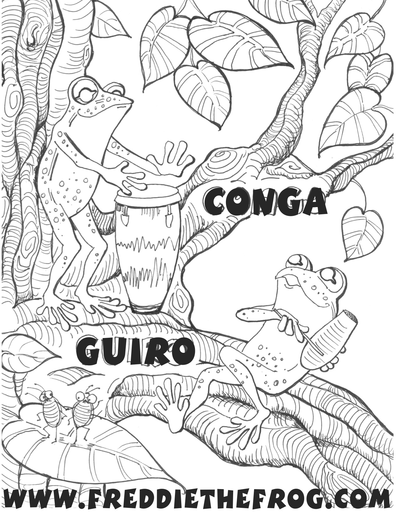 190+ Frog Coloring Page Designs 157