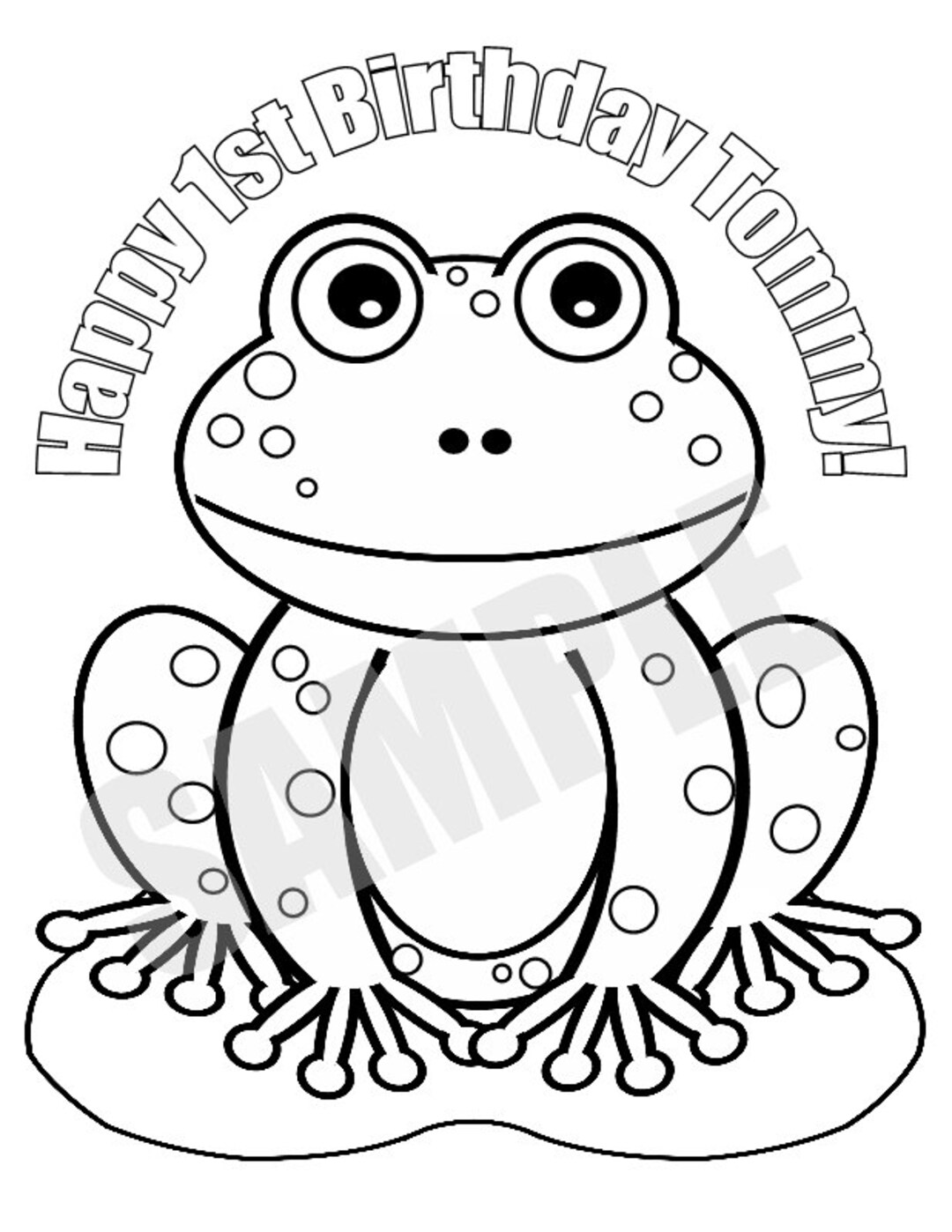 190+ Frog Coloring Page Designs 160