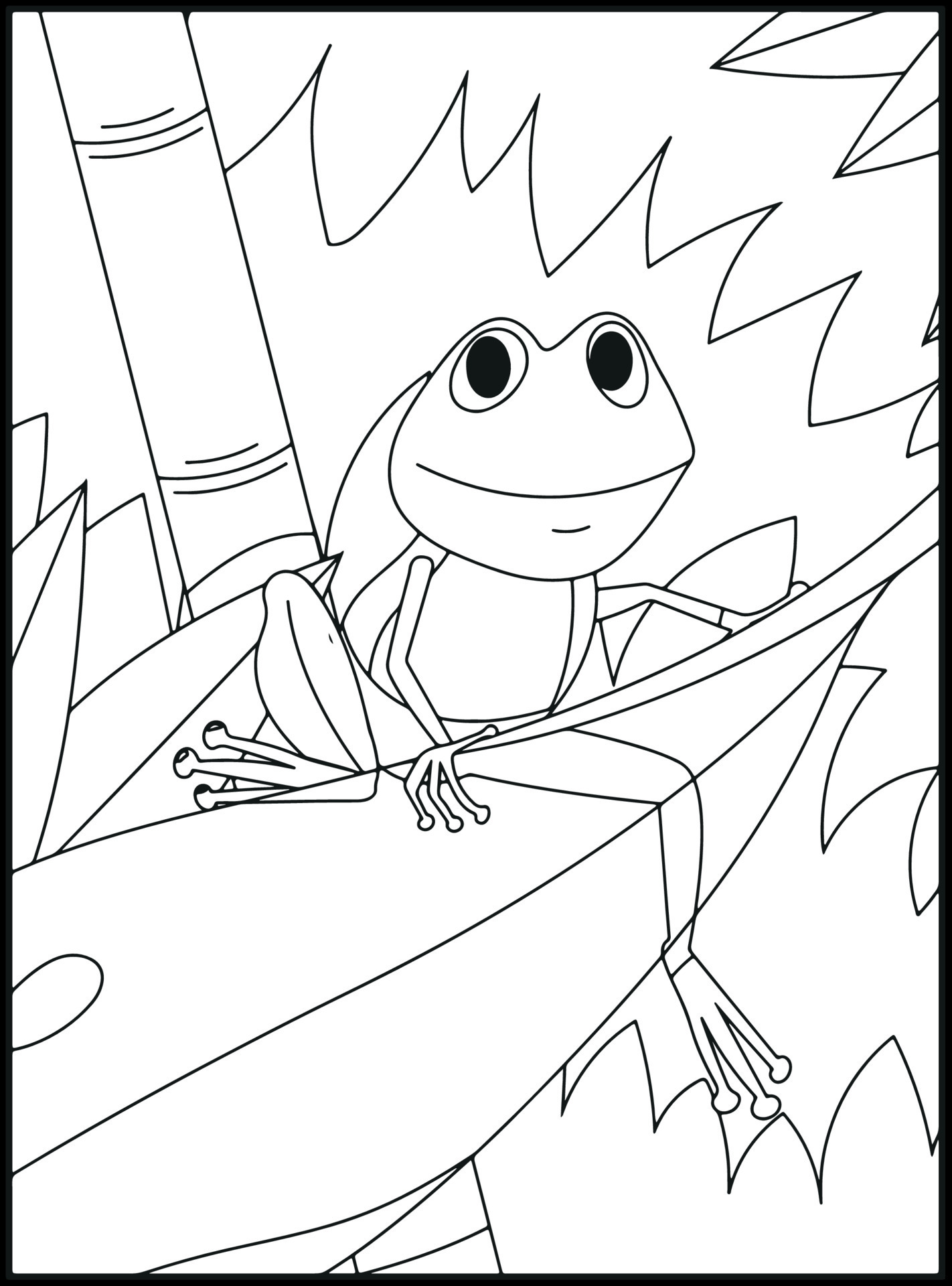 190+ Frog Coloring Page Designs 173