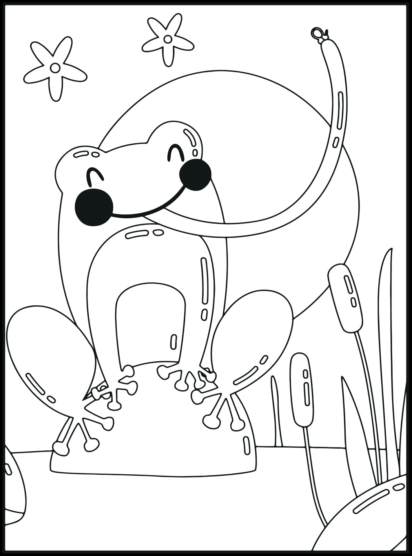 190+ Frog Coloring Page Designs 176