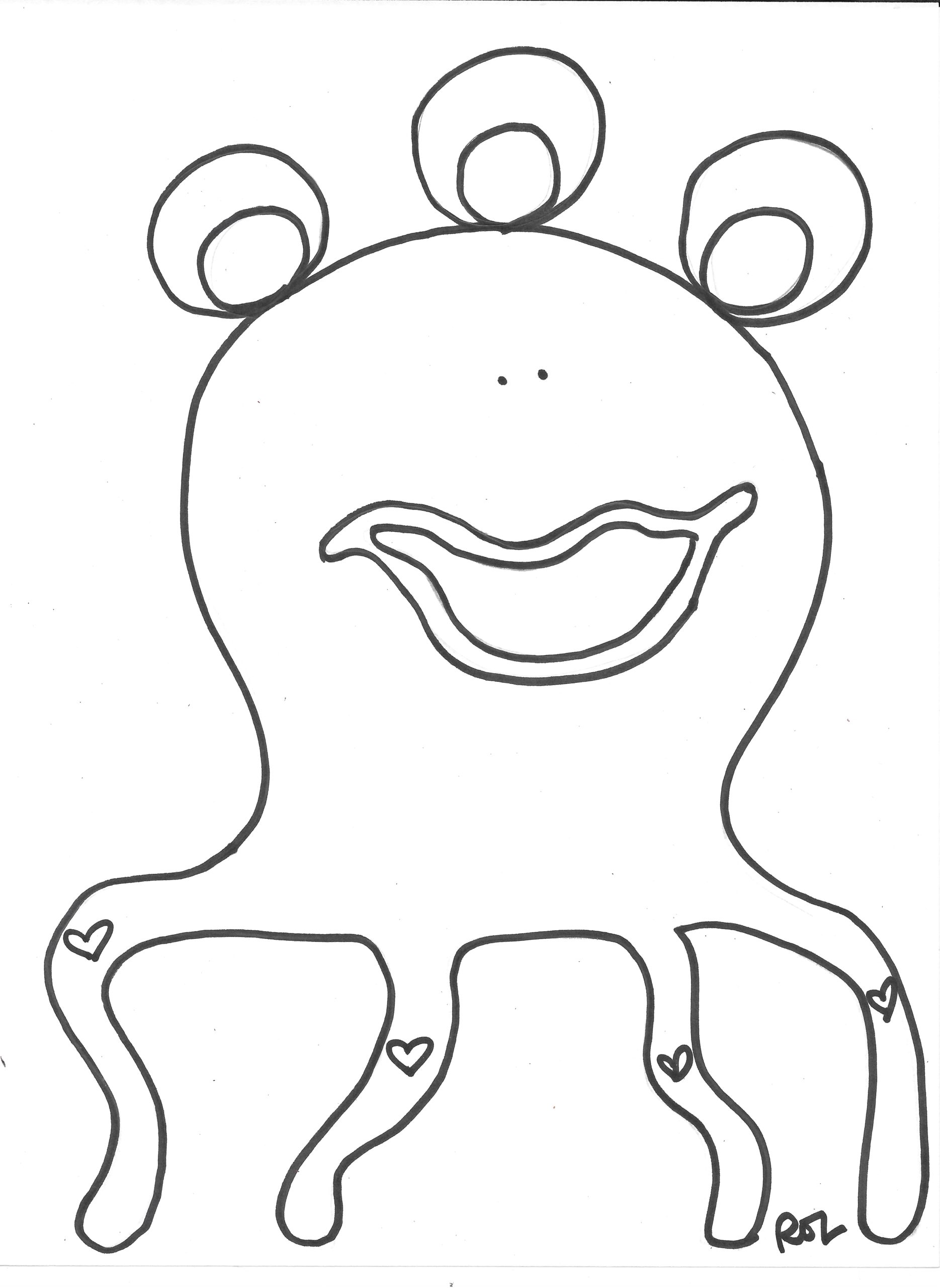 190+ Frog Coloring Page Designs 178