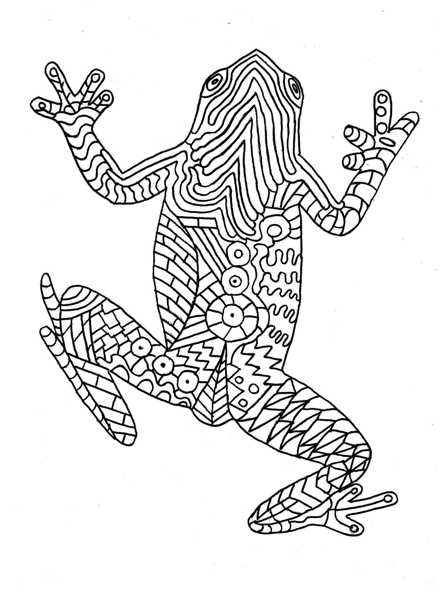 190+ Frog Coloring Page Designs 180