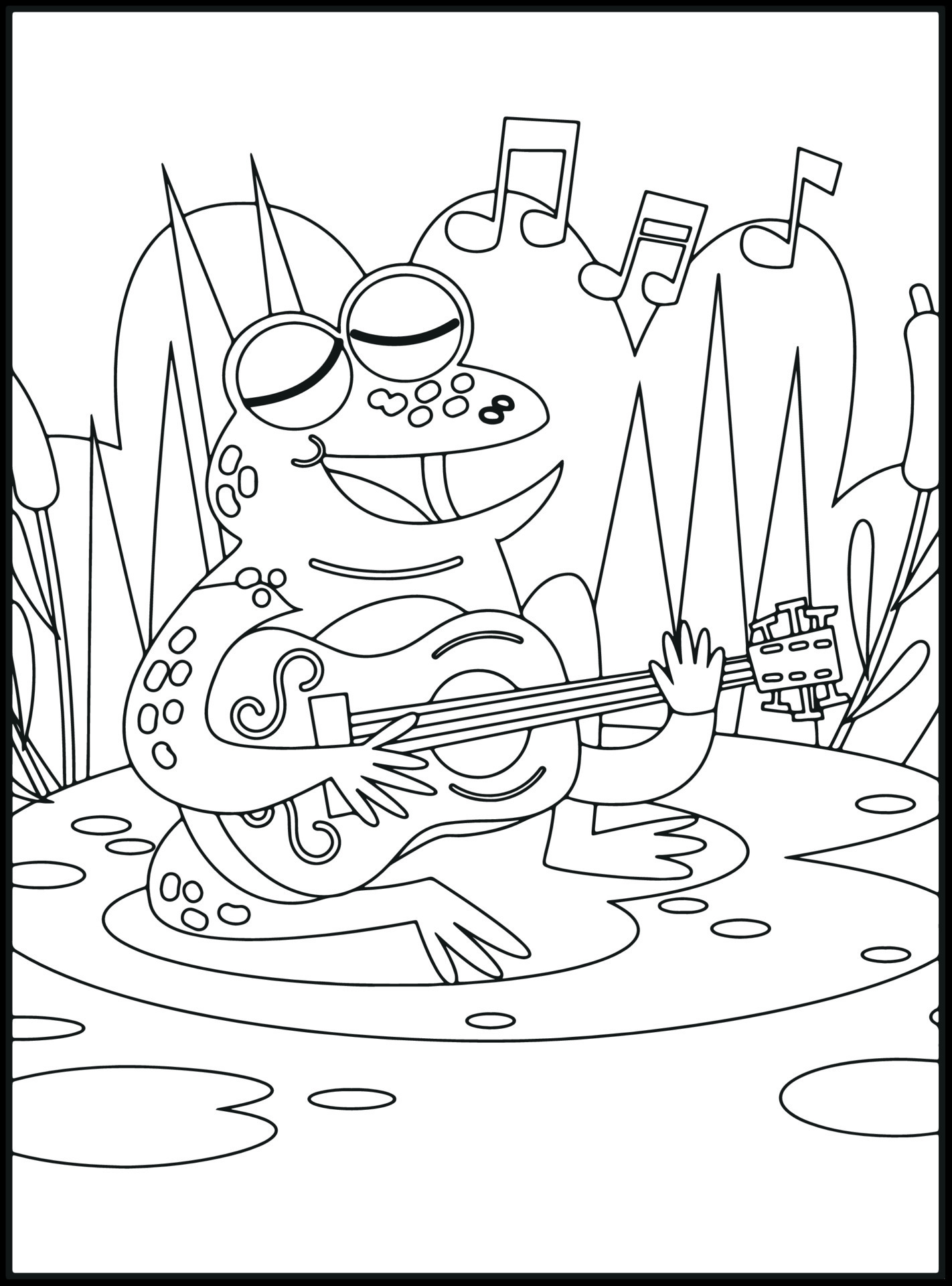 190+ Frog Coloring Page Designs 184