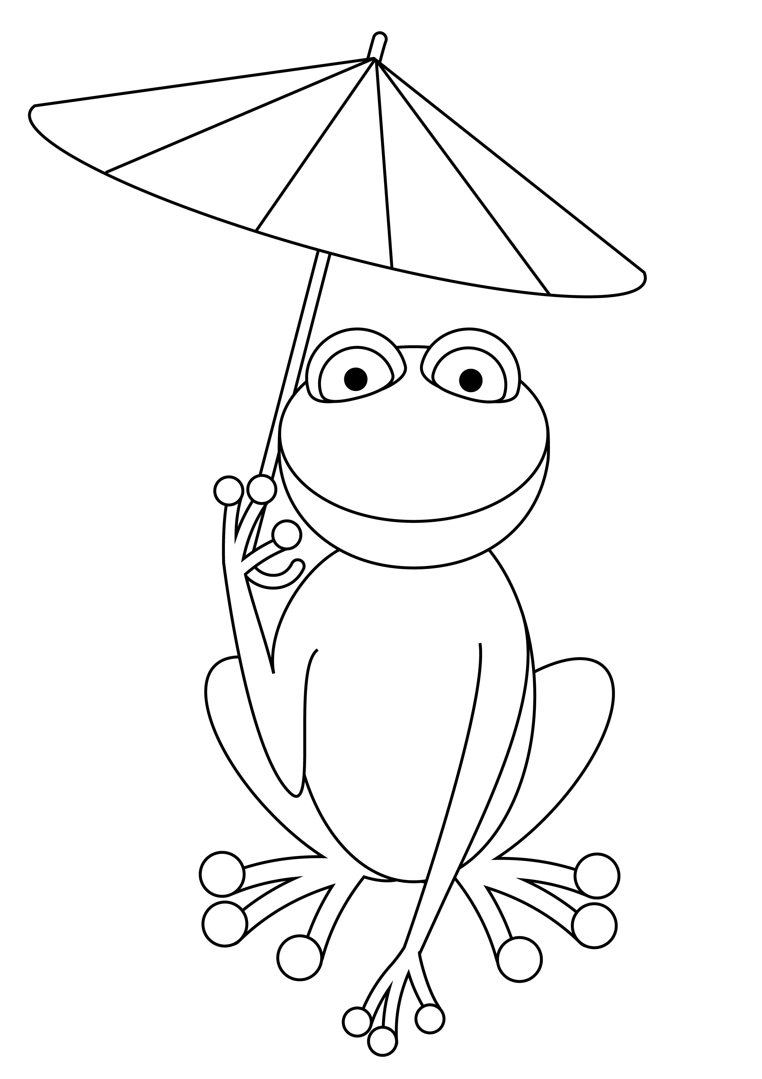 190+ Frog Coloring Page Designs 188