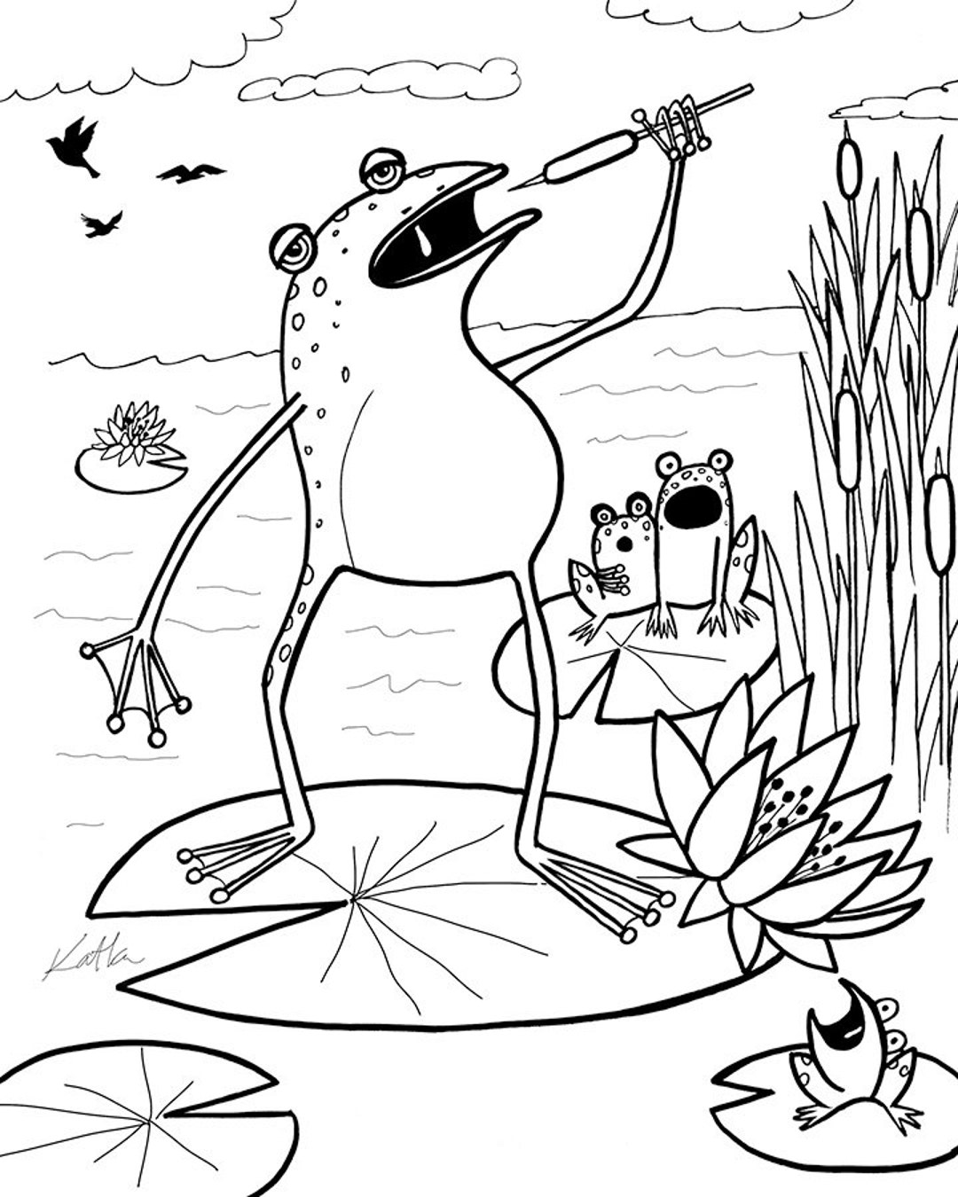 190+ Frog Coloring Page Designs 191