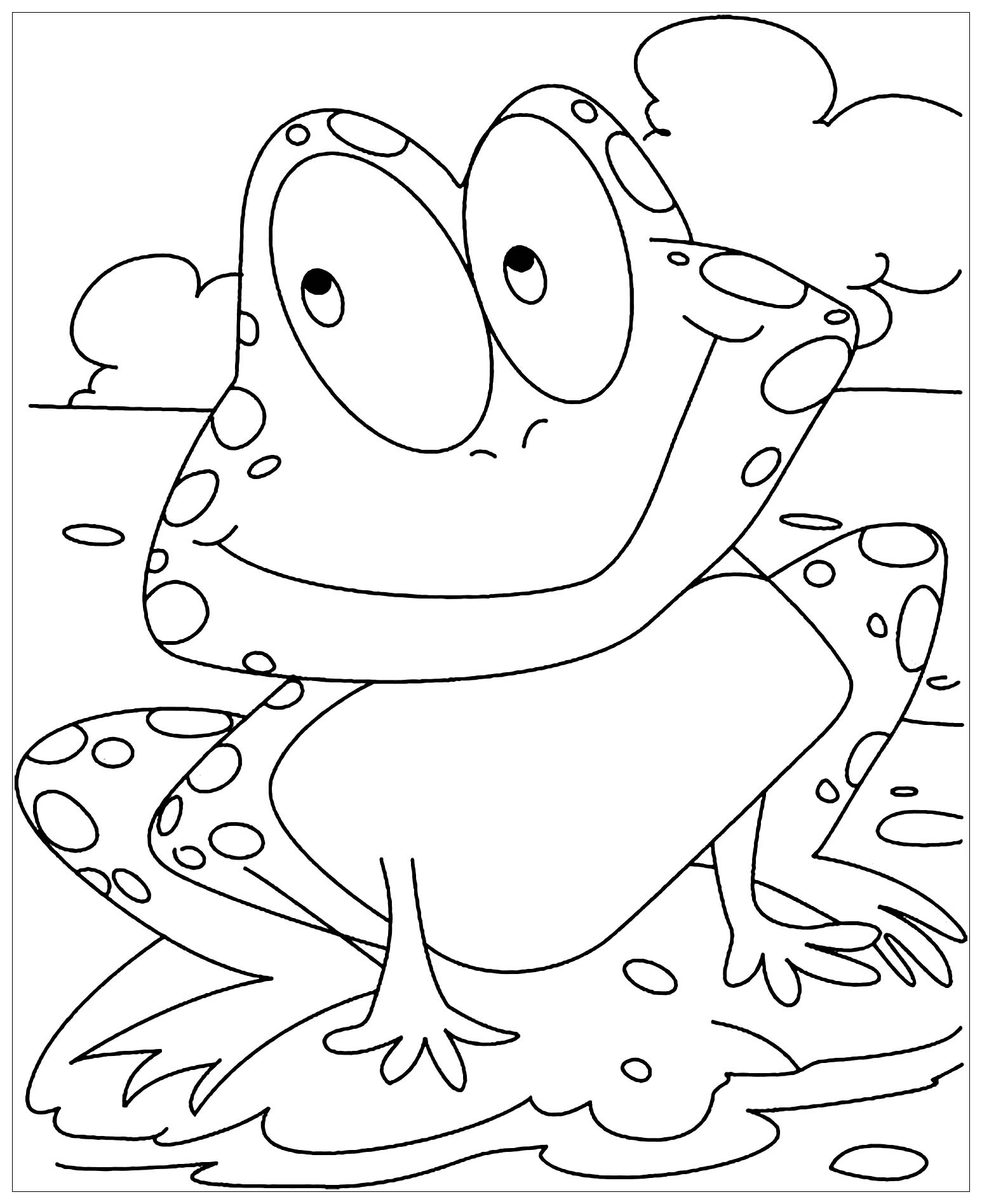 190+ Frog Coloring Page Designs 23