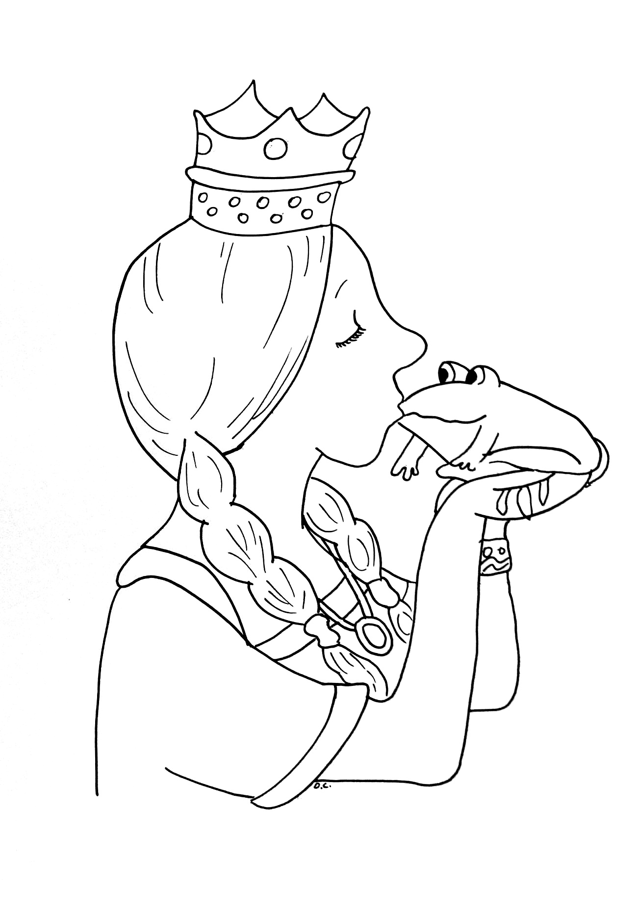 190+ Frog Coloring Page Designs 28