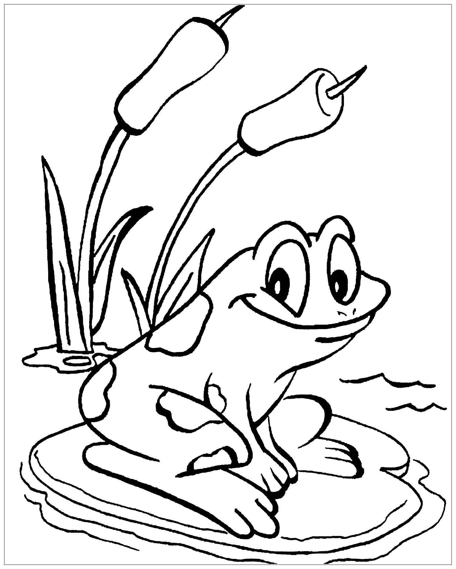 190+ Frog Coloring Page Designs 29