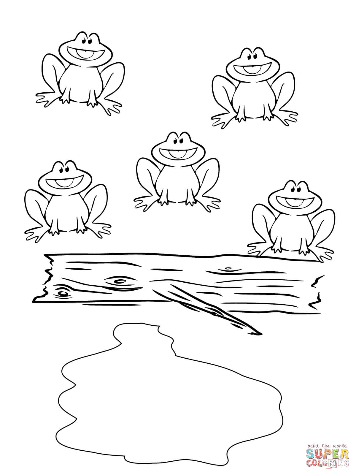 190+ Frog Coloring Page Designs 43