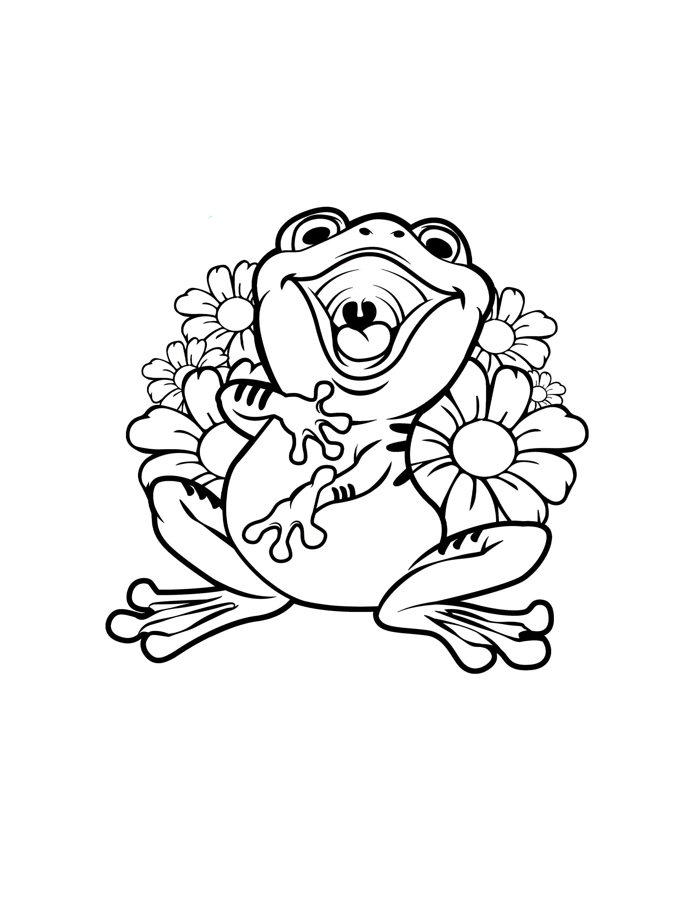 190+ Frog Coloring Page Designs 44