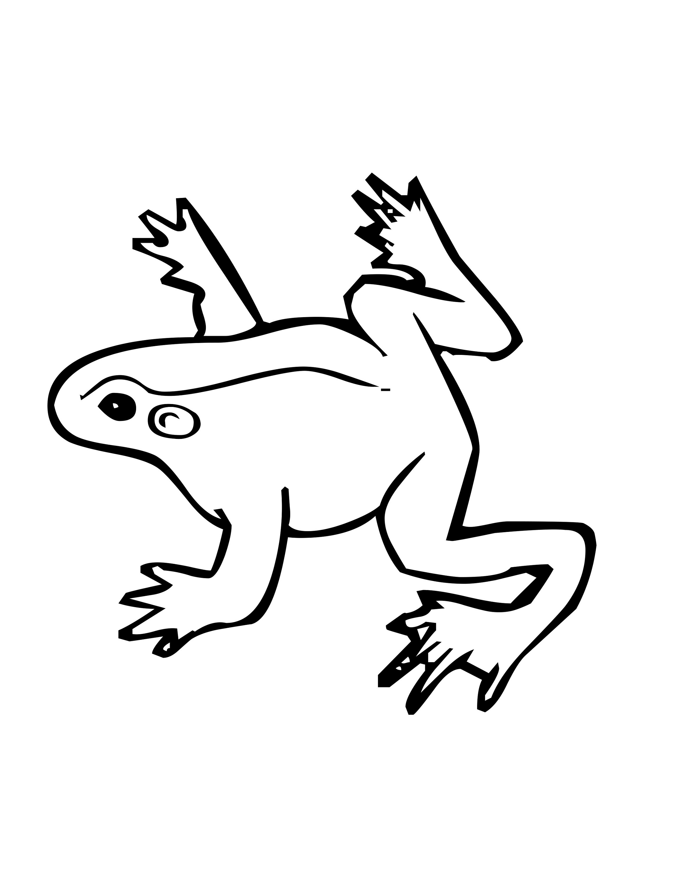 190+ Frog Coloring Page Designs 47