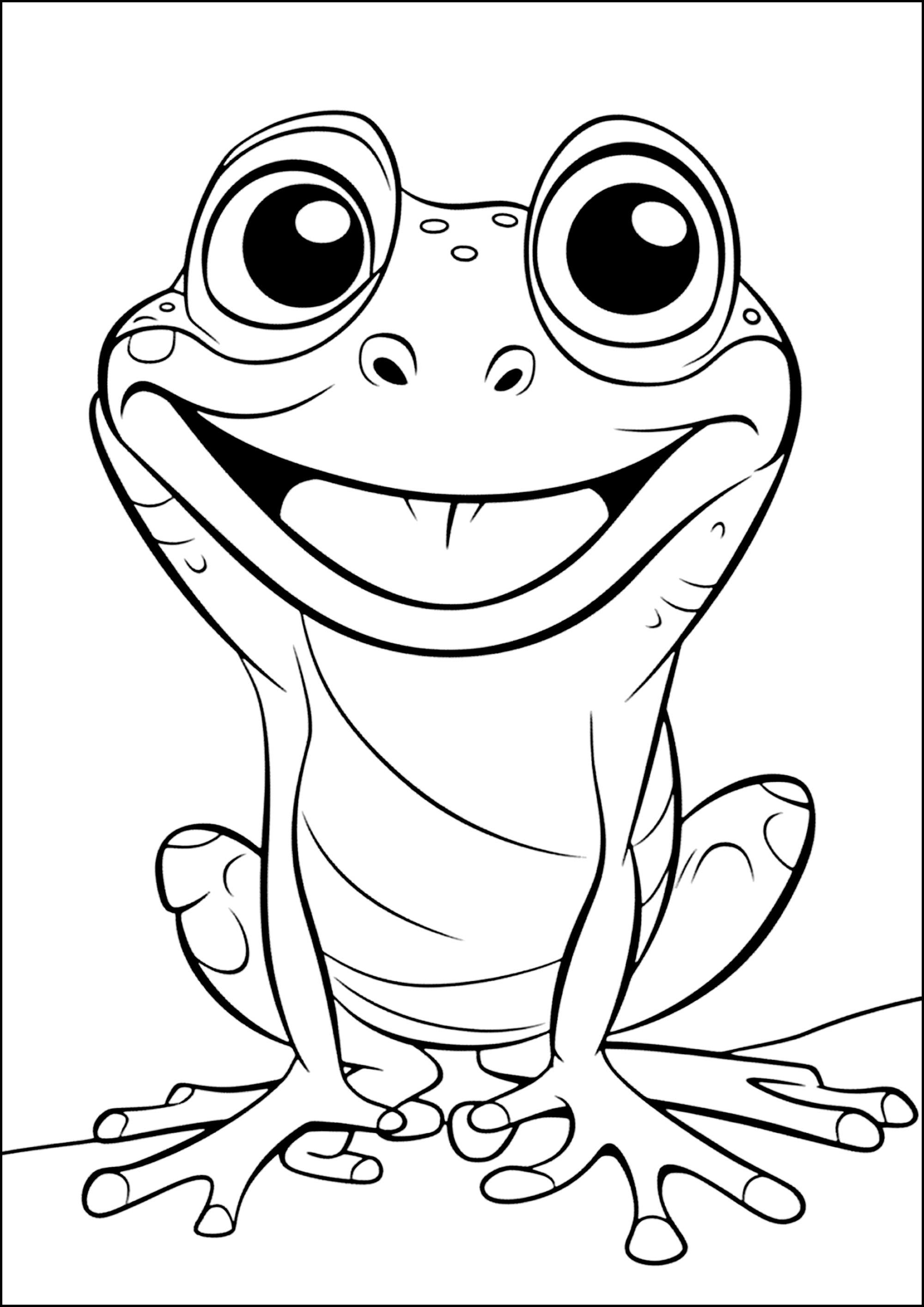 190+ Frog Coloring Page Designs 49