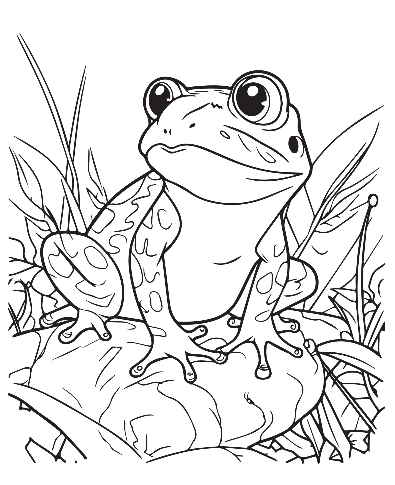 190+ Frog Coloring Page Designs 51