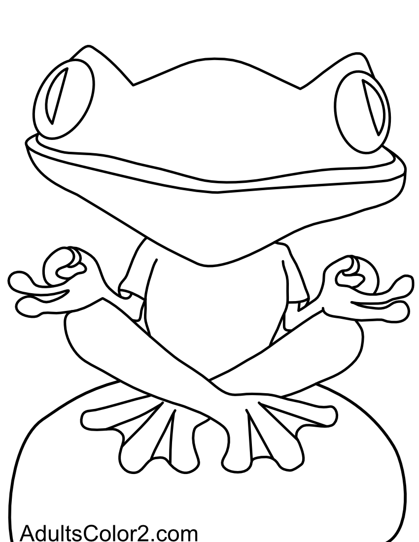 190+ Frog Coloring Page Designs 53