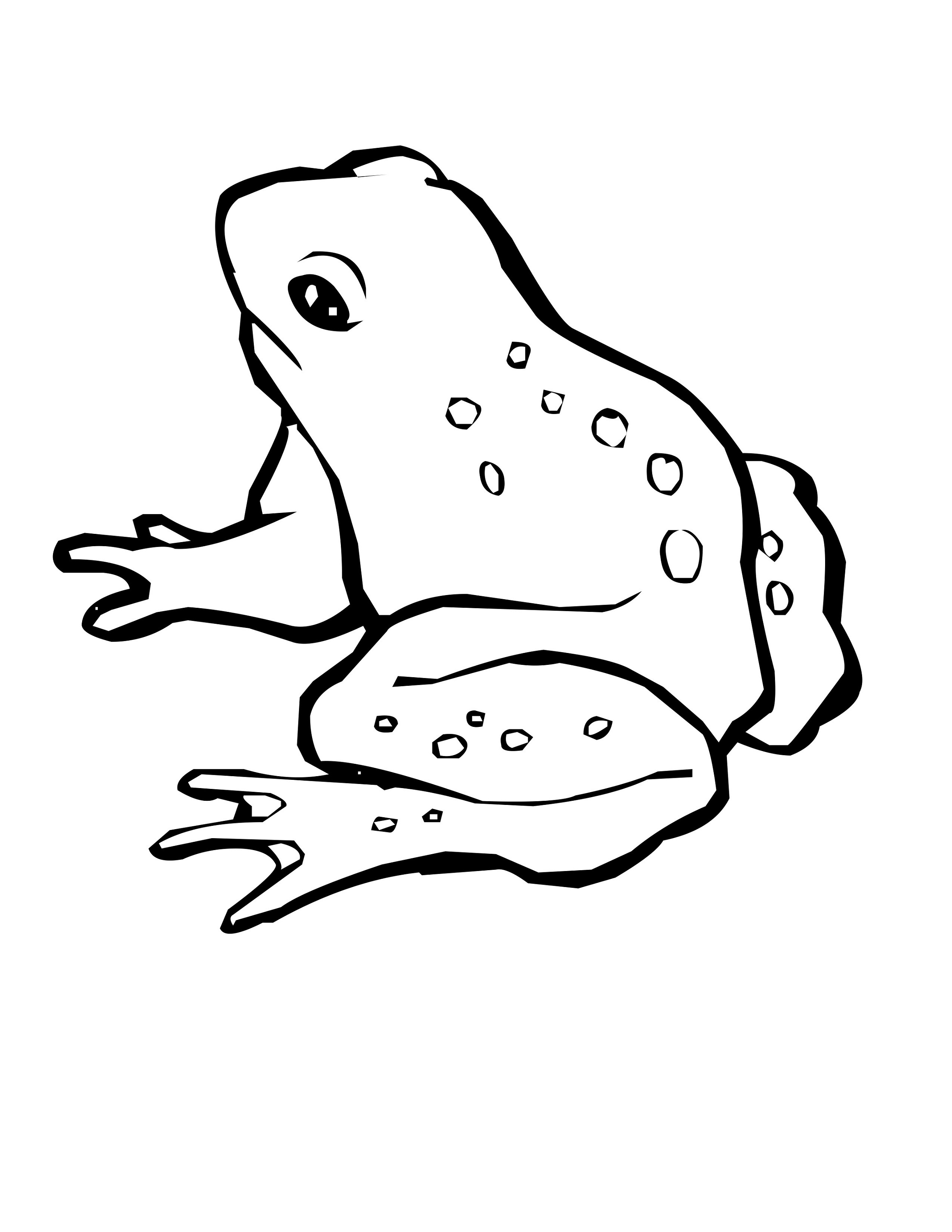 190+ Frog Coloring Page Designs 68