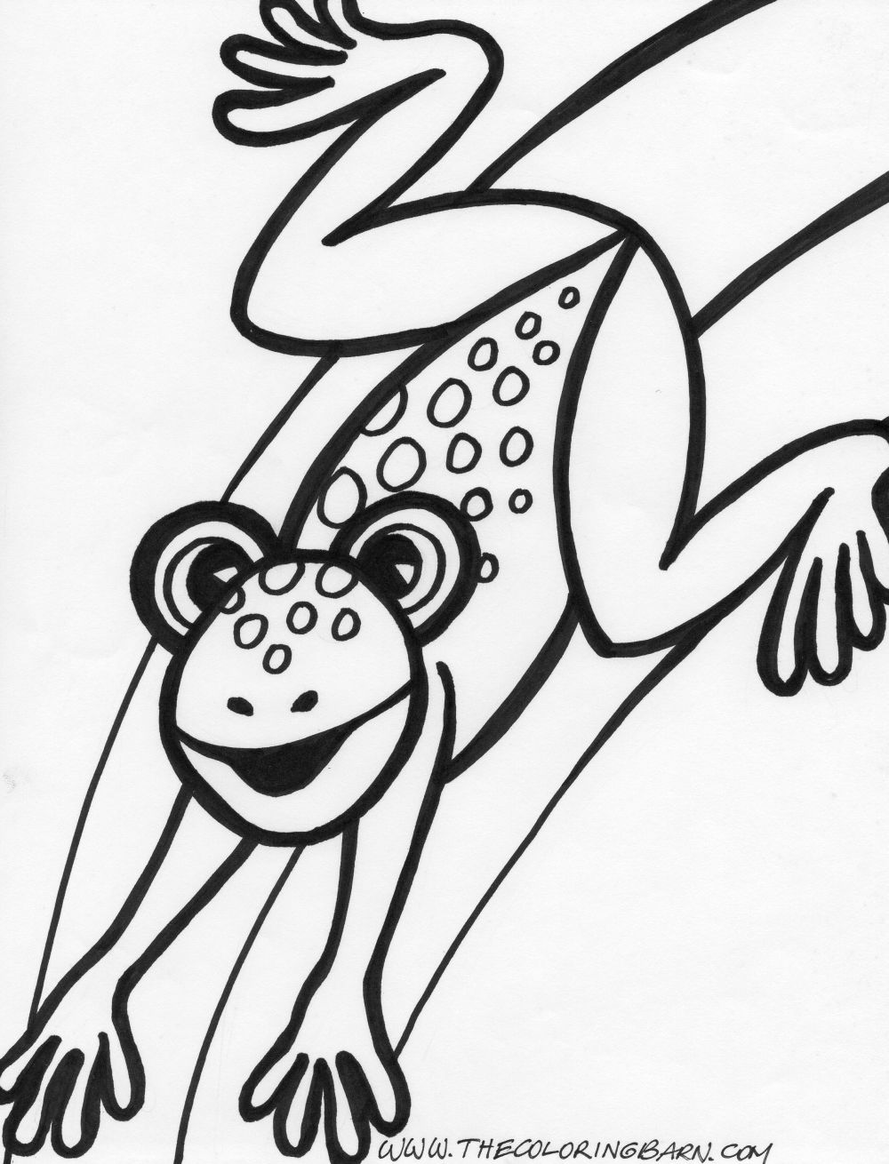 190+ Frog Coloring Page Designs 69