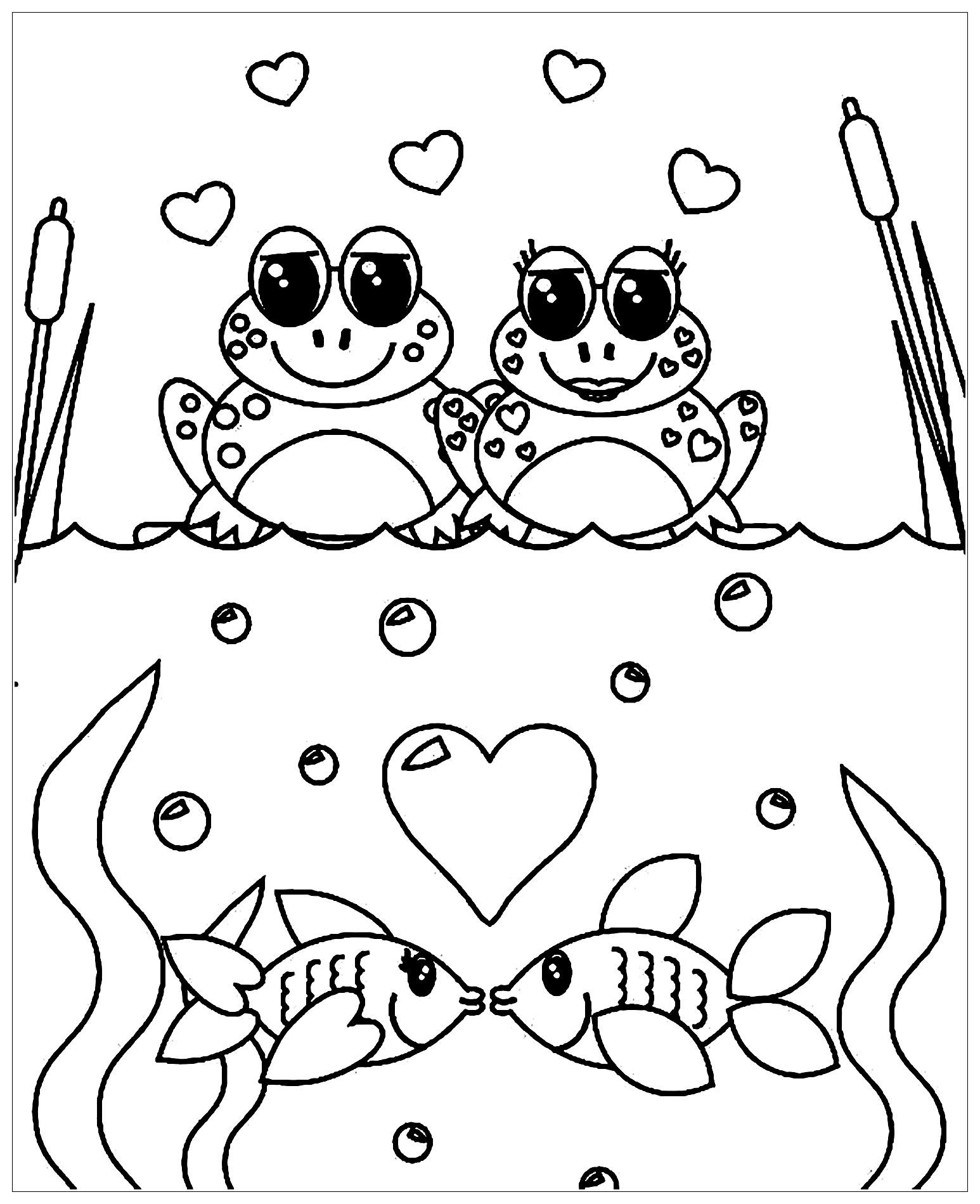 190+ Frog Coloring Page Designs 75