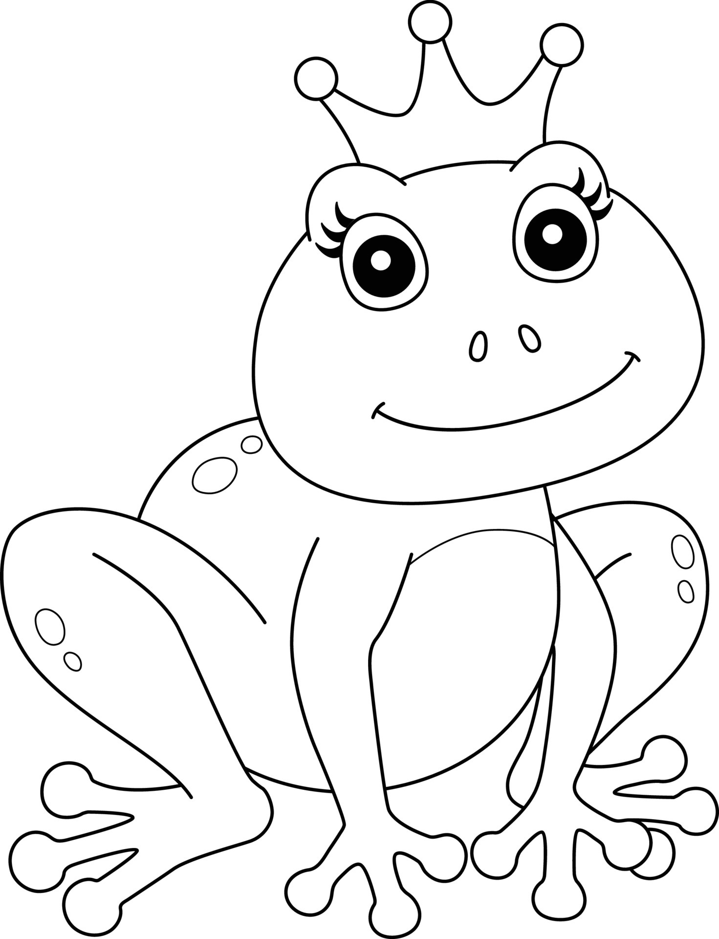 190+ Frog Coloring Page Designs 88