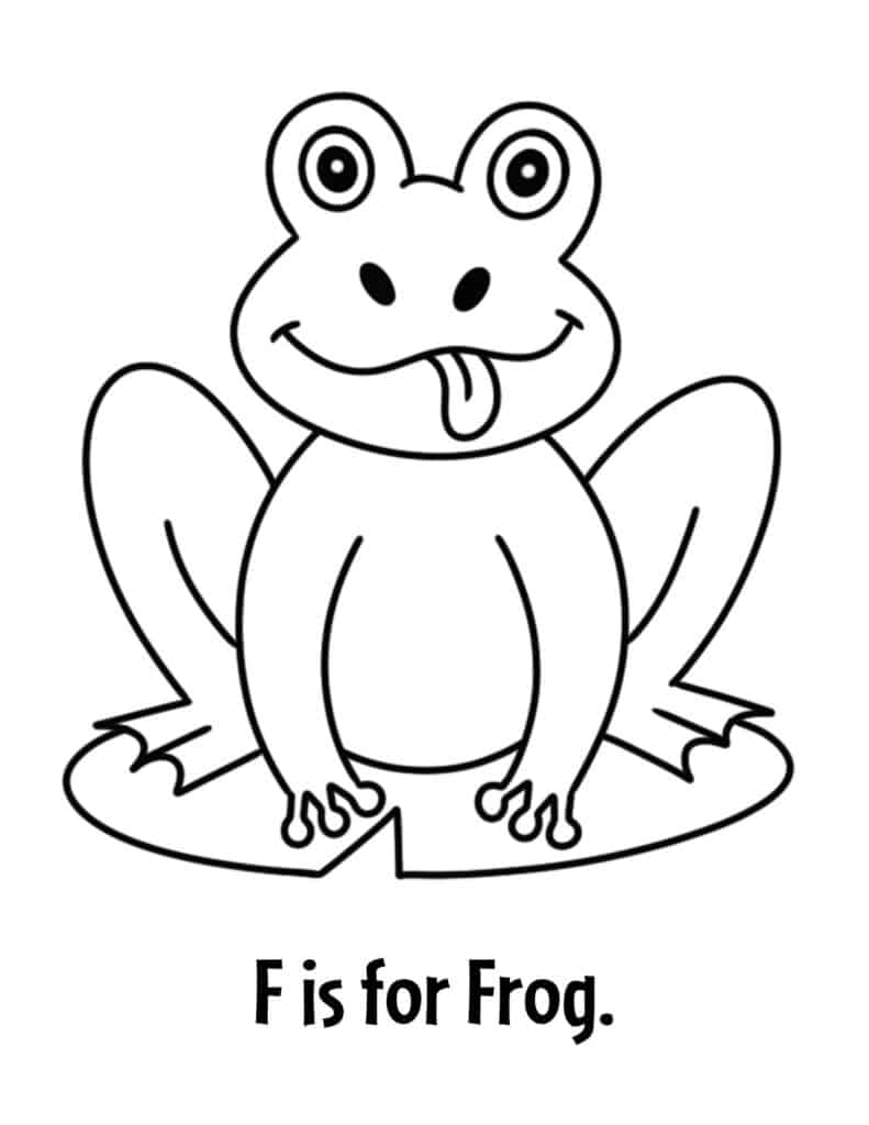 190+ Frog Coloring Page Designs 94