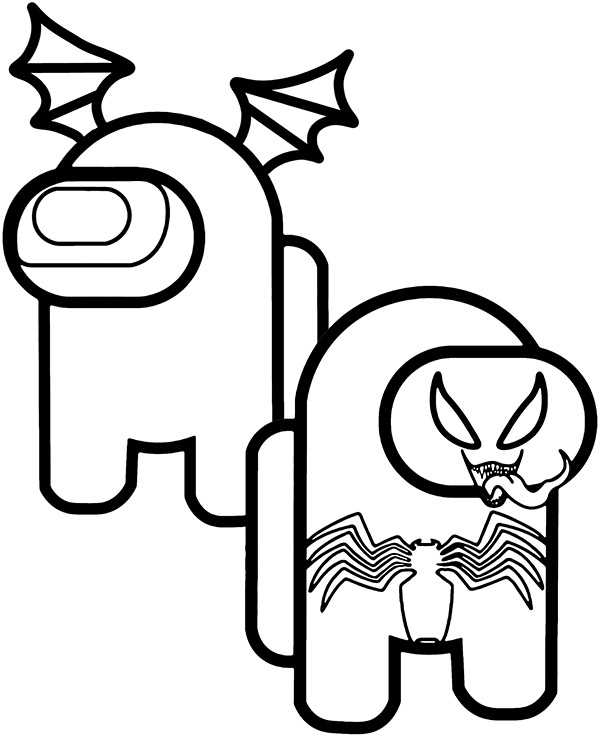 194 Venom Among Us Coloring Pages Printable 45