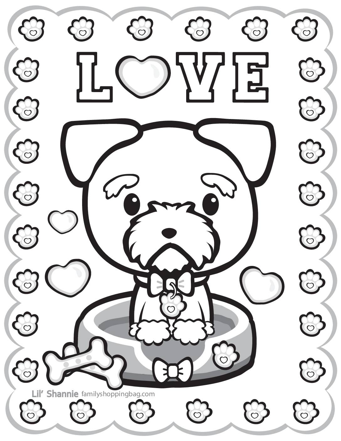 195+ Coloring Pages of Cute Puppies Printable 100