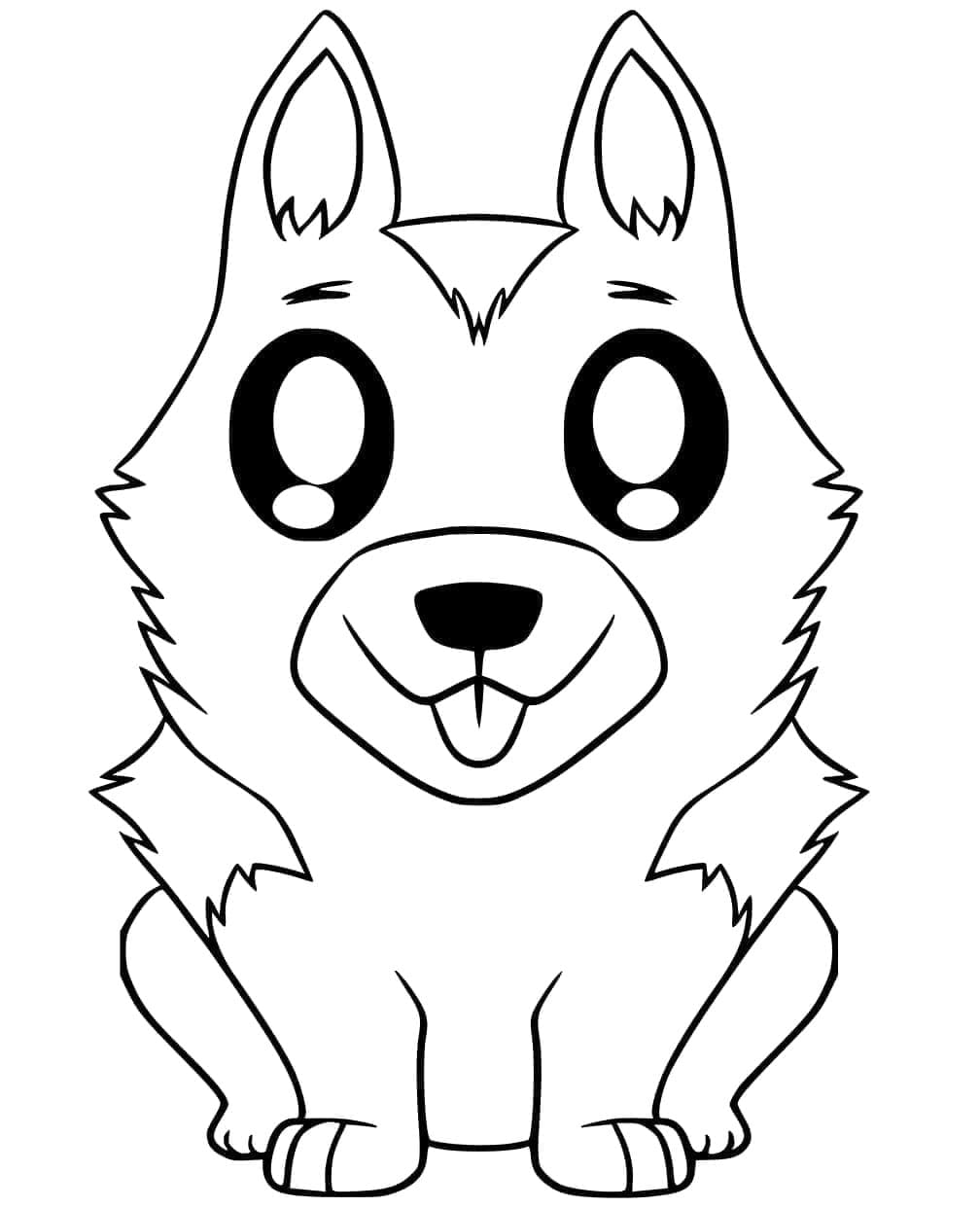 195+ Coloring Pages of Cute Puppies Printable 104