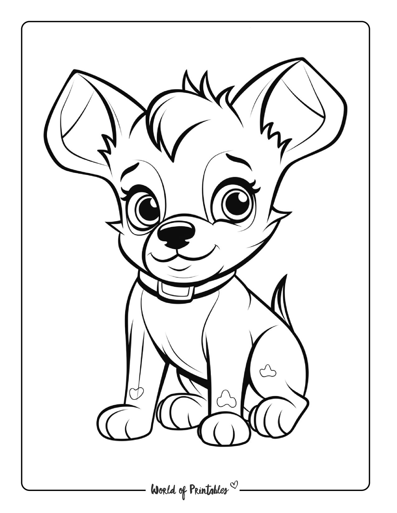 195+ Coloring Pages of Cute Puppies Printable 106