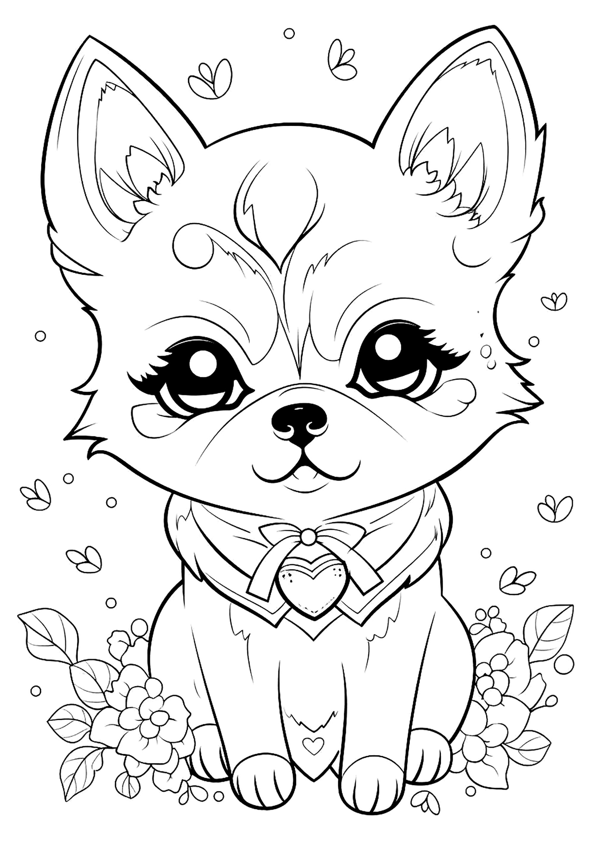 195+ Coloring Pages of Cute Puppies Printable 113