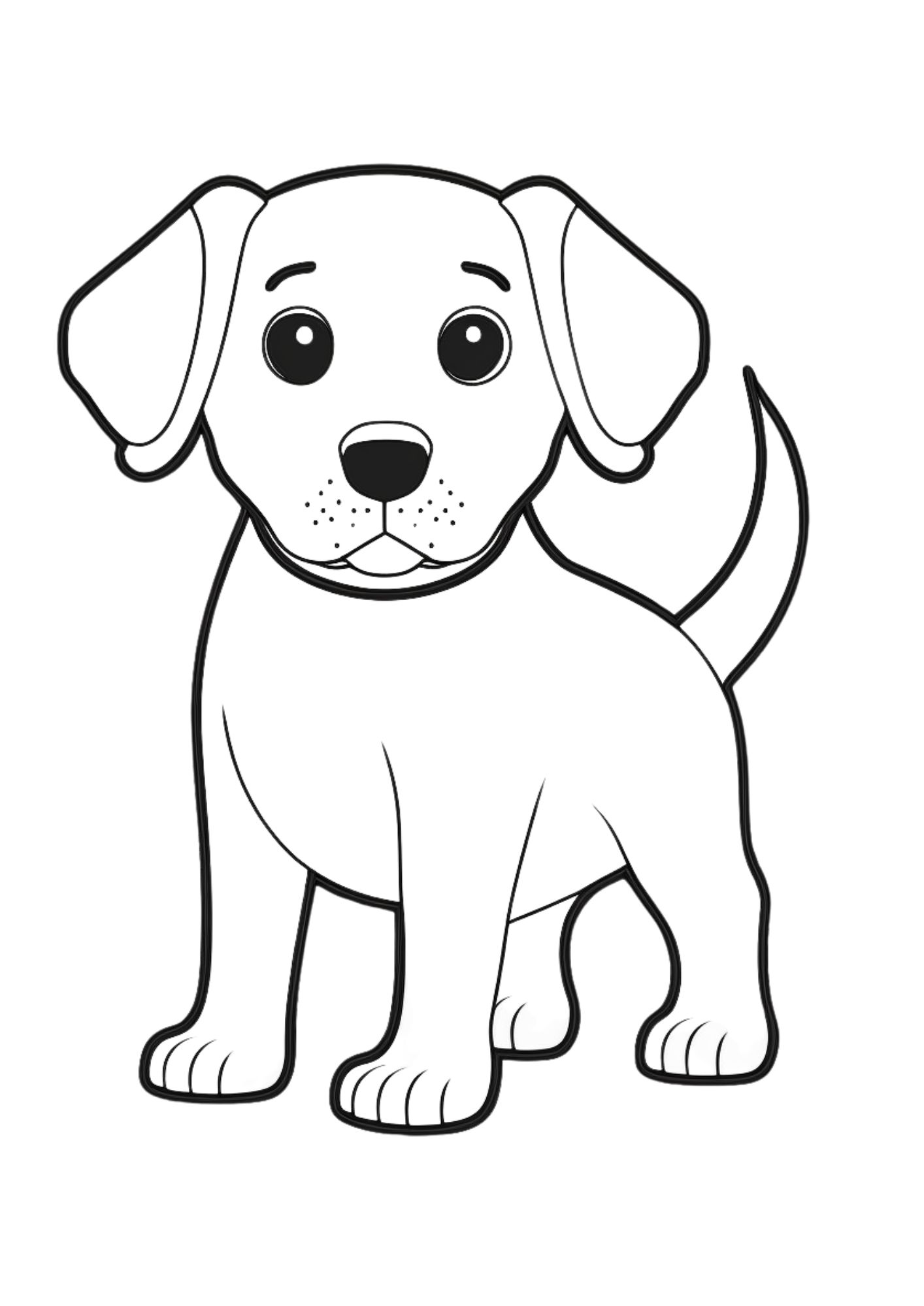 195+ Coloring Pages of Cute Puppies Printable 120