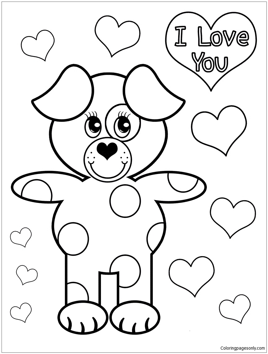 195+ Coloring Pages of Cute Puppies Printable 122