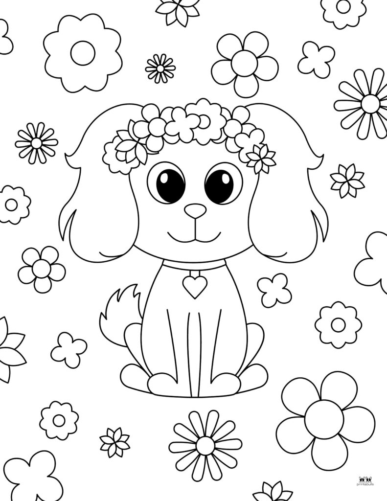 195+ Coloring Pages of Cute Puppies Printable 124