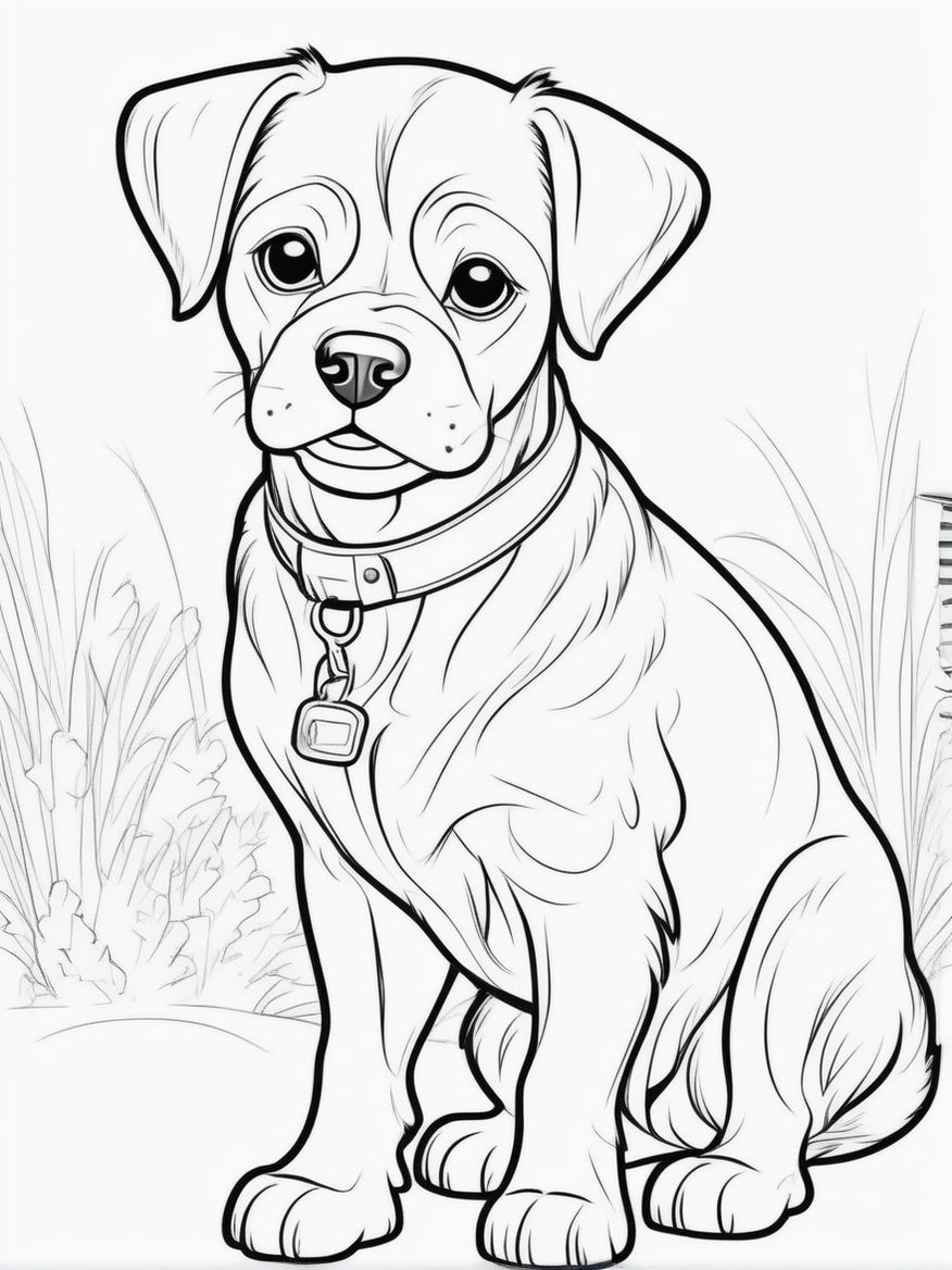 195+ Coloring Pages of Cute Puppies Printable 129