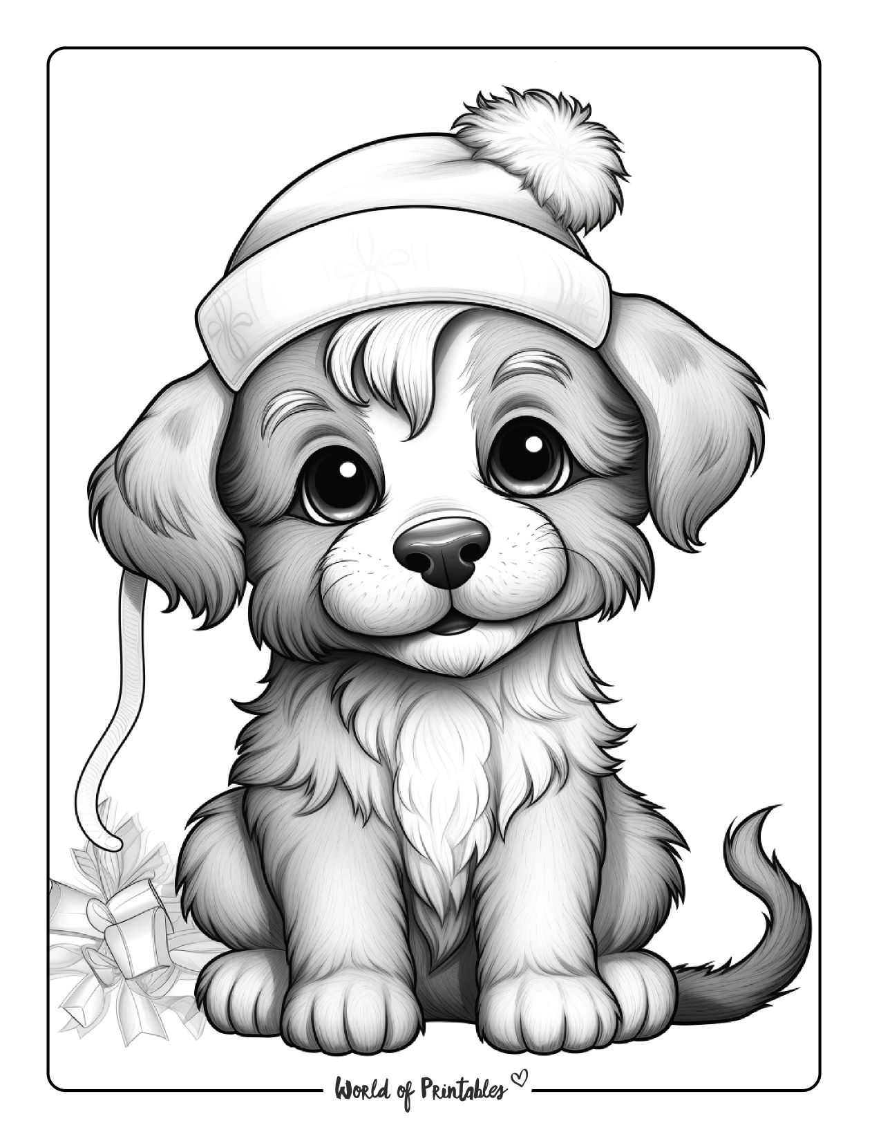 195+ Coloring Pages of Cute Puppies Printable 132