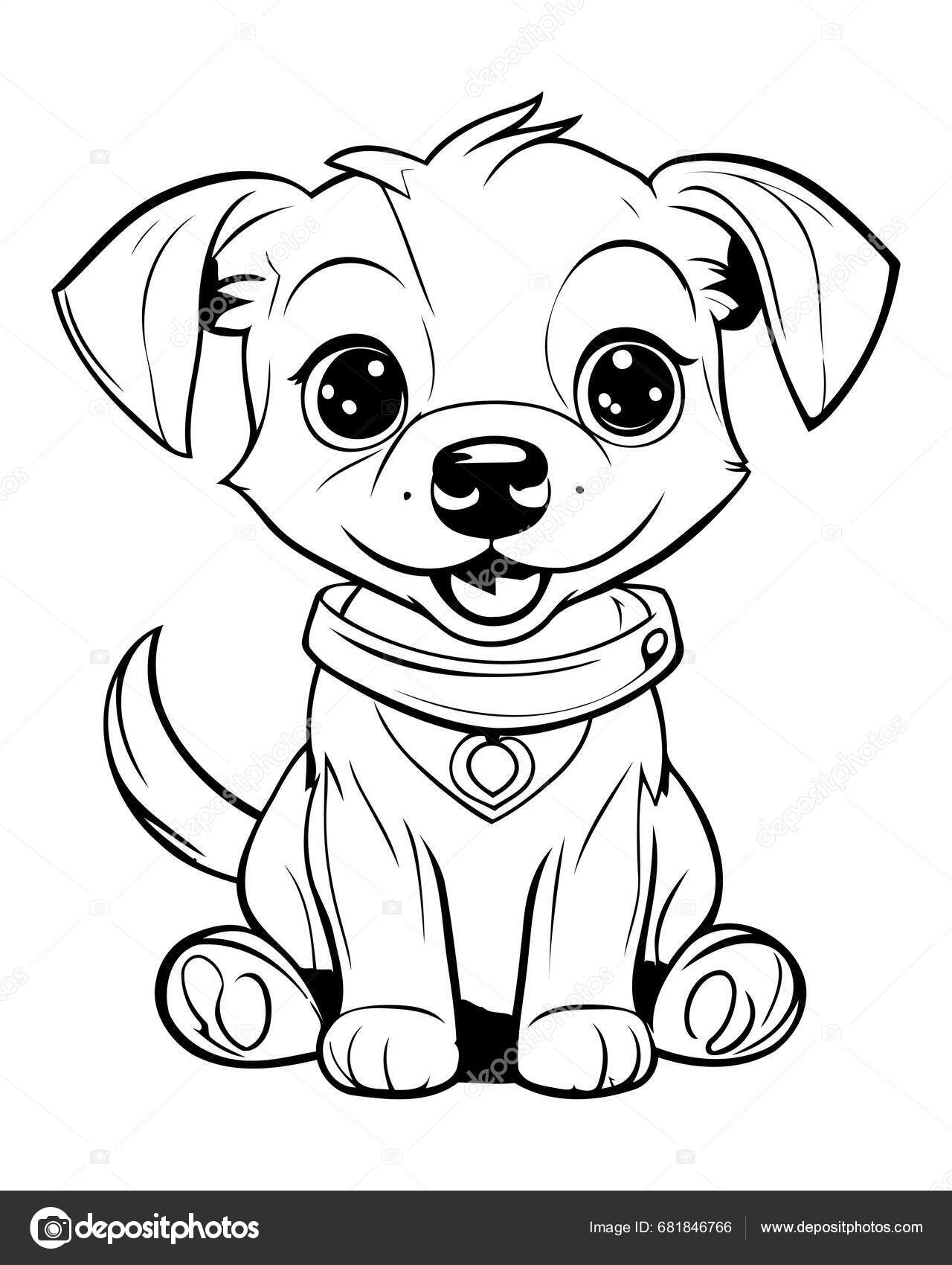 195+ Coloring Pages of Cute Puppies Printable 14