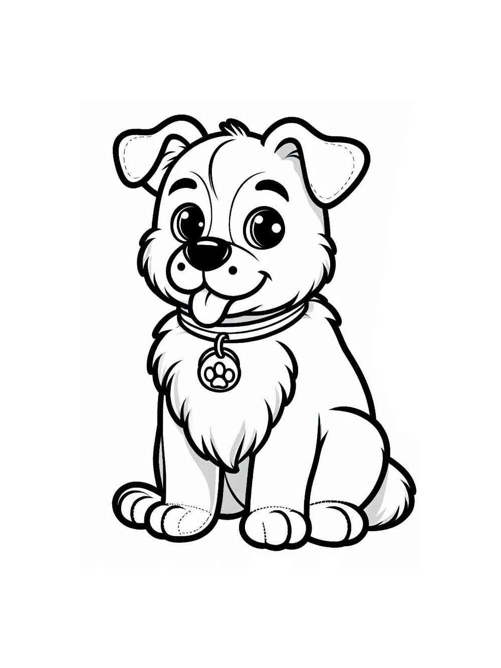 195+ Coloring Pages of Cute Puppies Printable 140