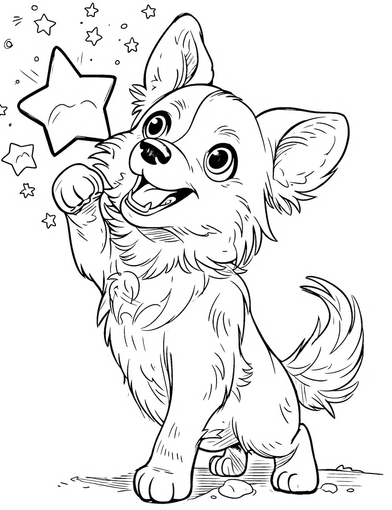 195+ Coloring Pages of Cute Puppies Printable 153