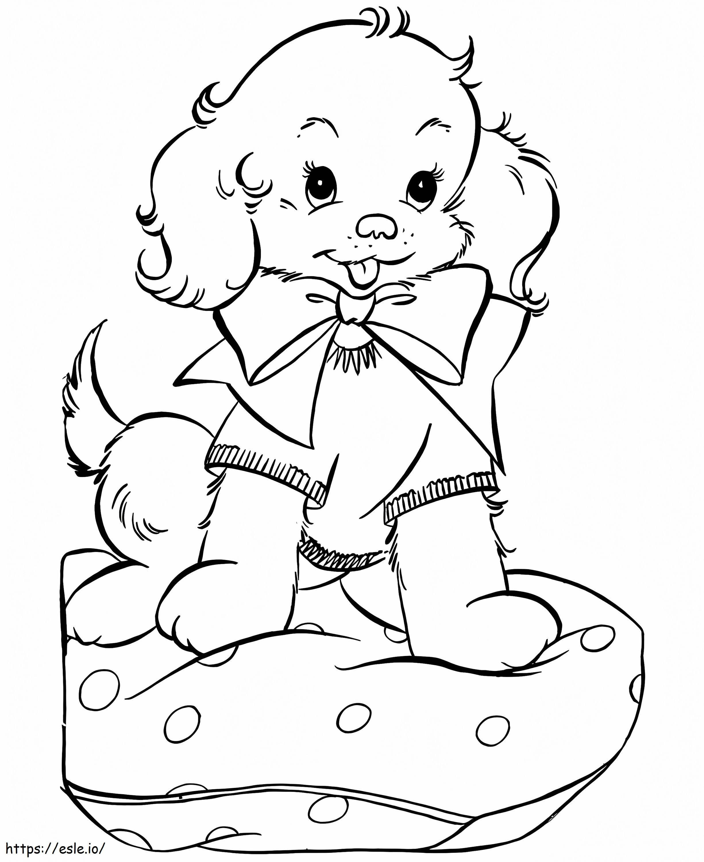 195+ Coloring Pages of Cute Puppies Printable 160